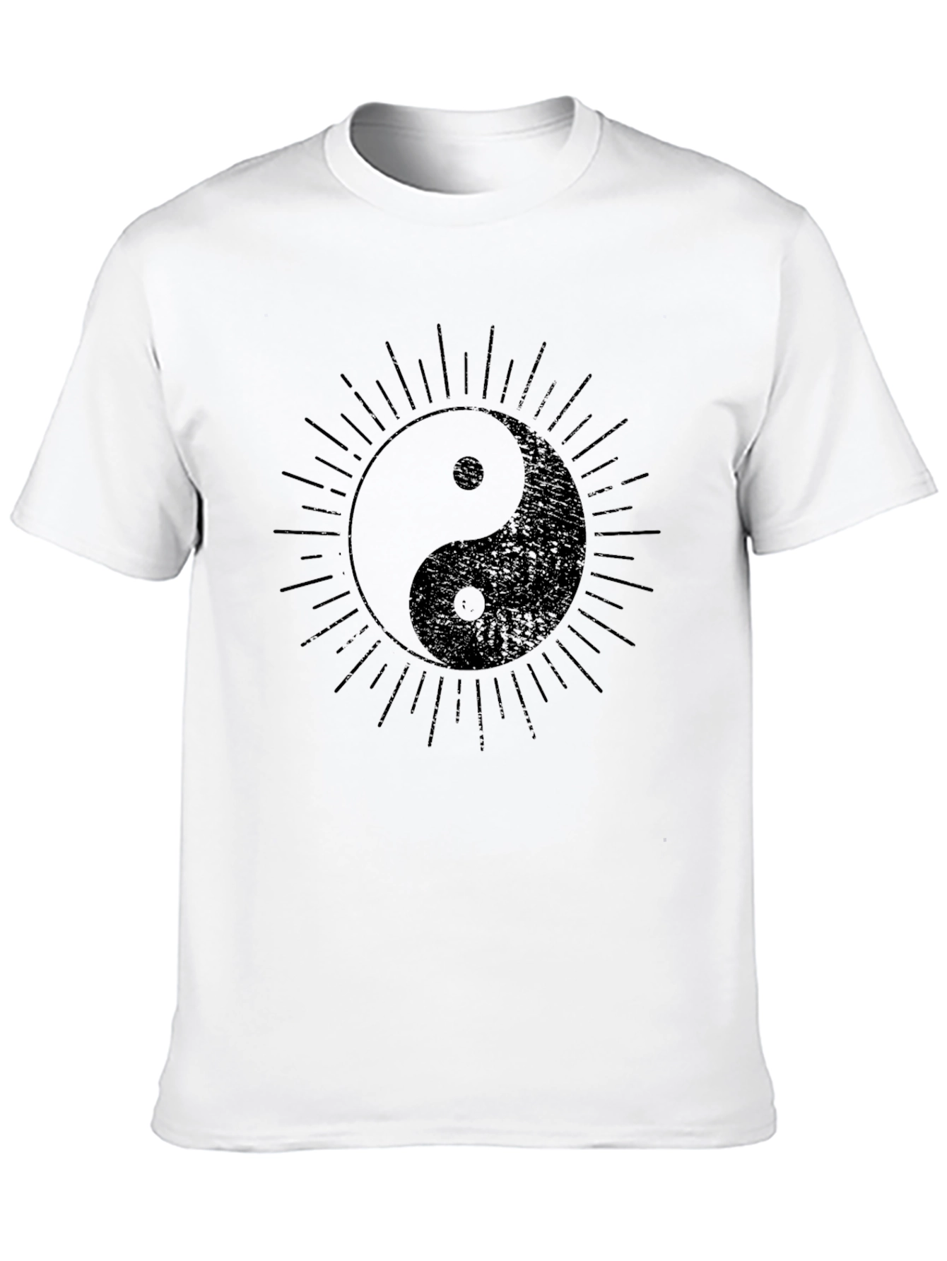 Yin Yang Graphic Tee - Black Cotton Blend