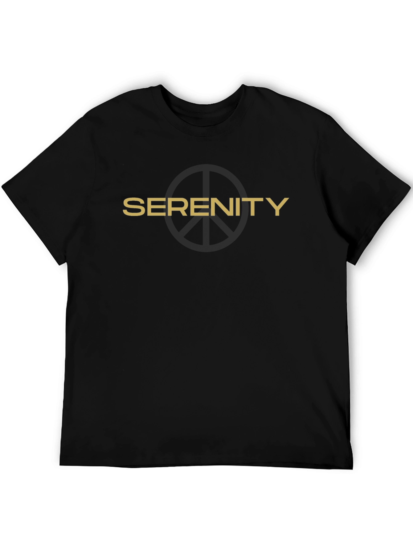 Serenity Peace Symbol T-Shirt - Black