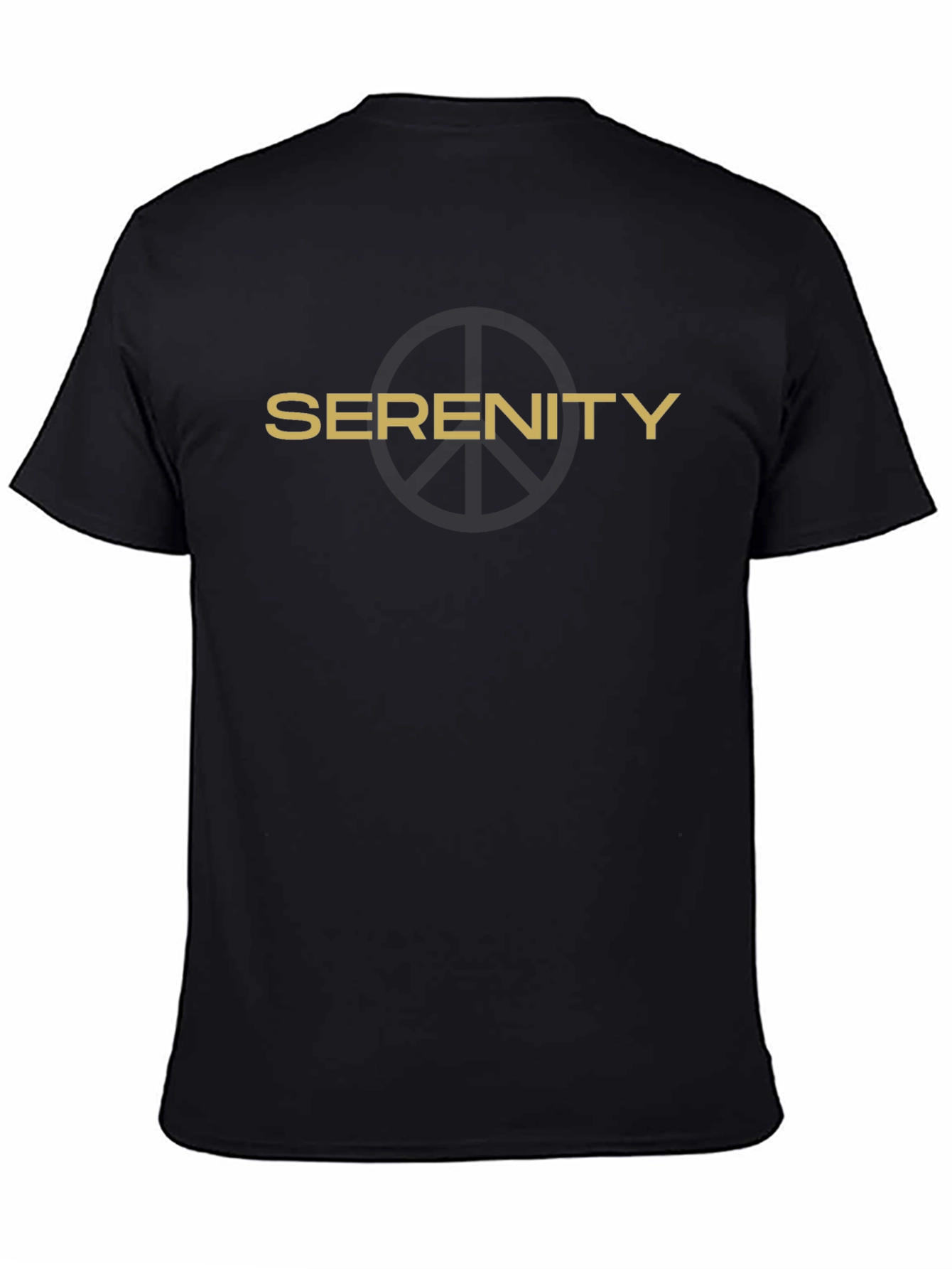 Serenity Peace Symbol T-Shirt - Black