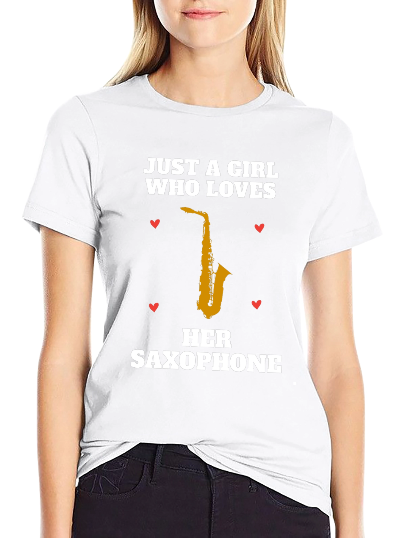 Just A Girl Who Loves Her Saxophone T-Shirt