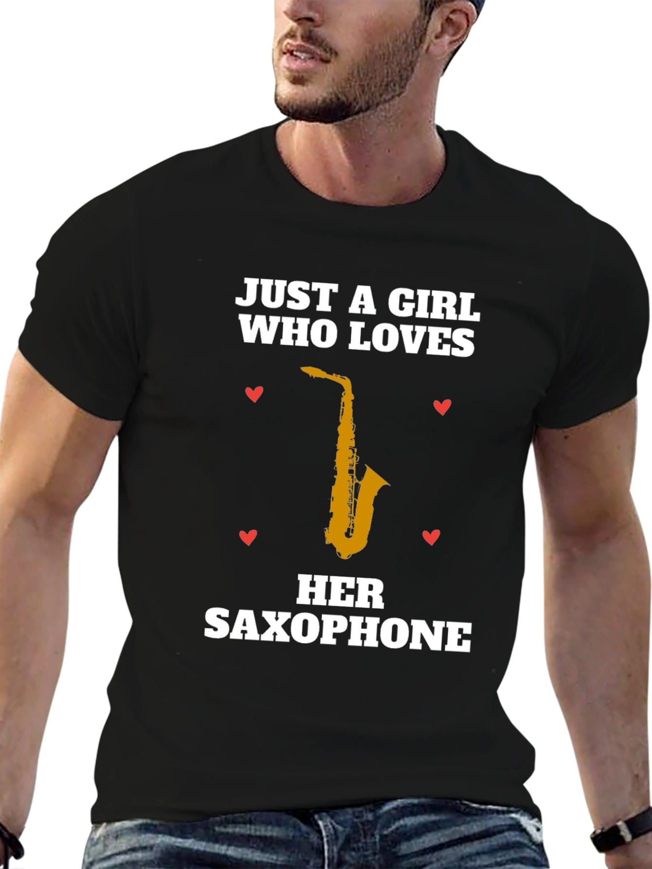 Just A Girl Who Loves Her Saxophone T-Shirt