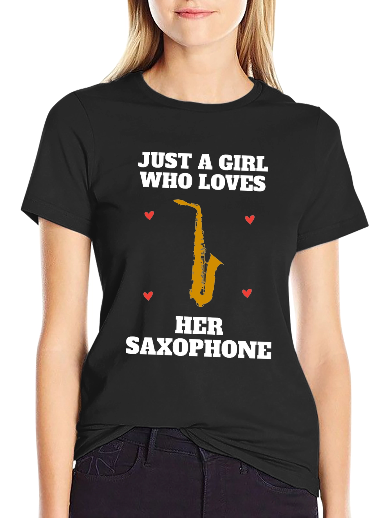 Just A Girl Who Loves Her Saxophone T-Shirt