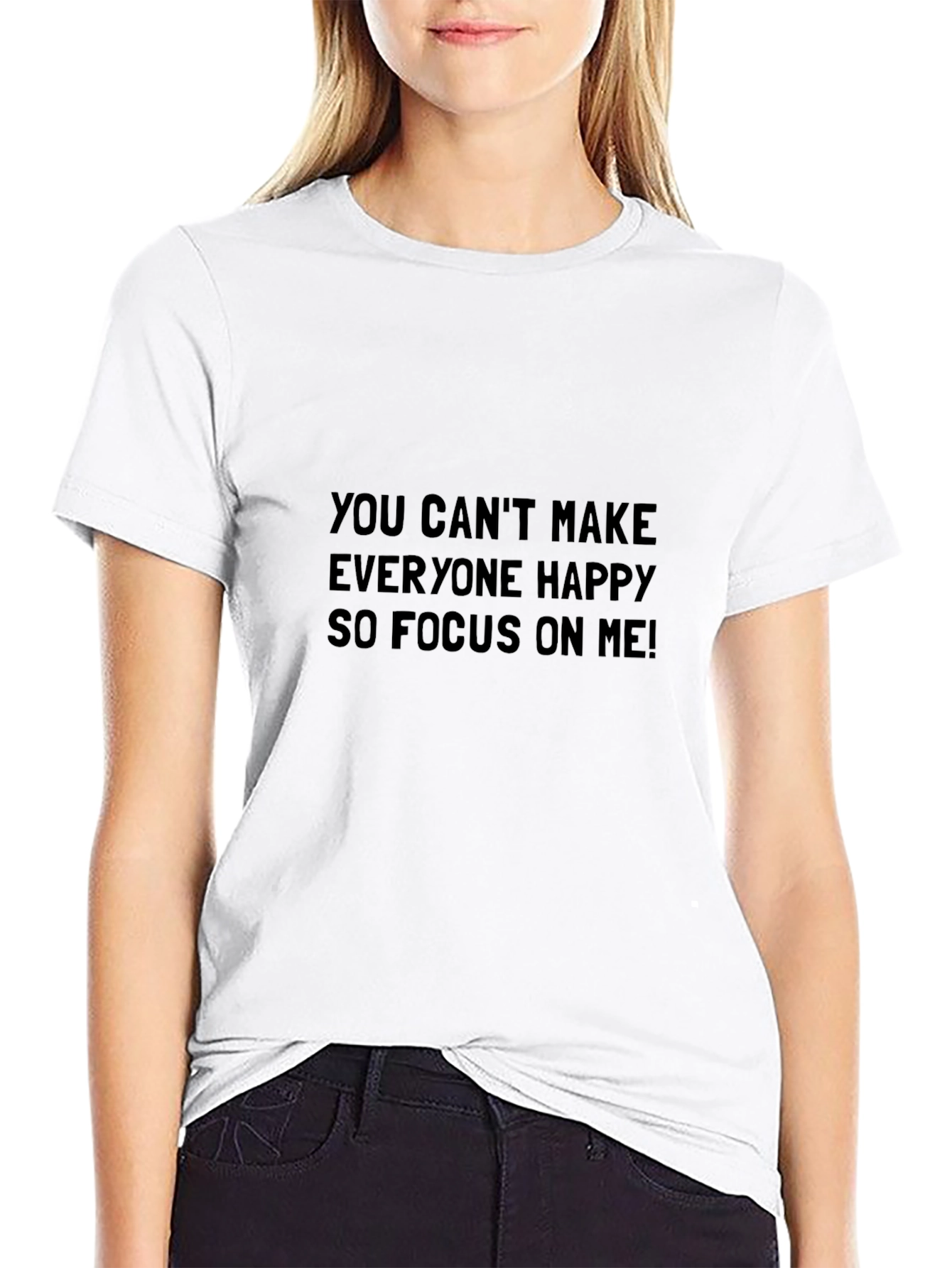 Focus on Me Black T-Shirt