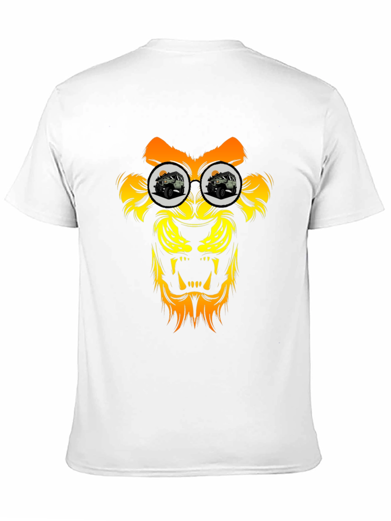 Lion Jeep T-Shirt - Black Graphic Tee