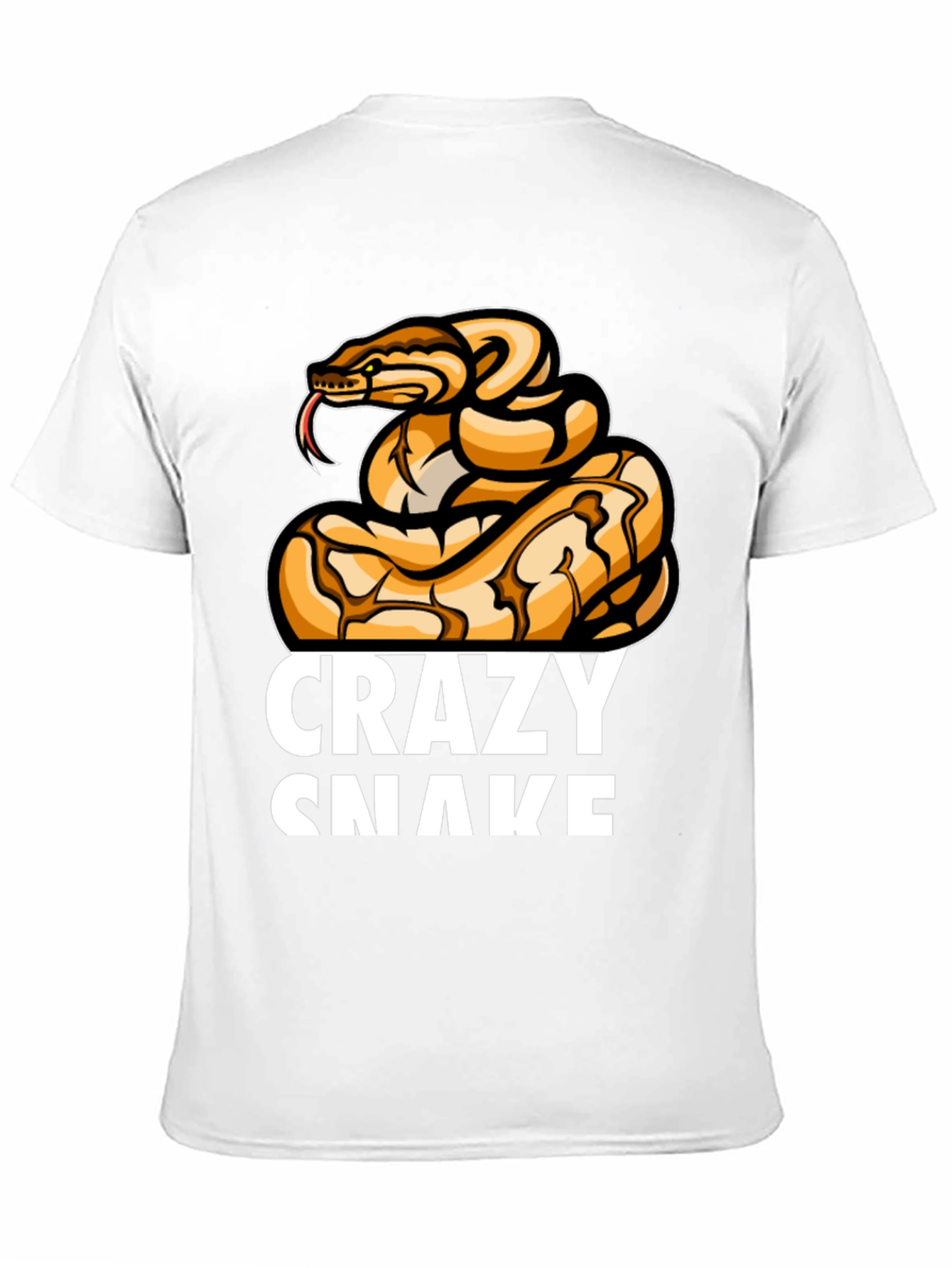 Crazy Snake Graphic T-Shirt - Black