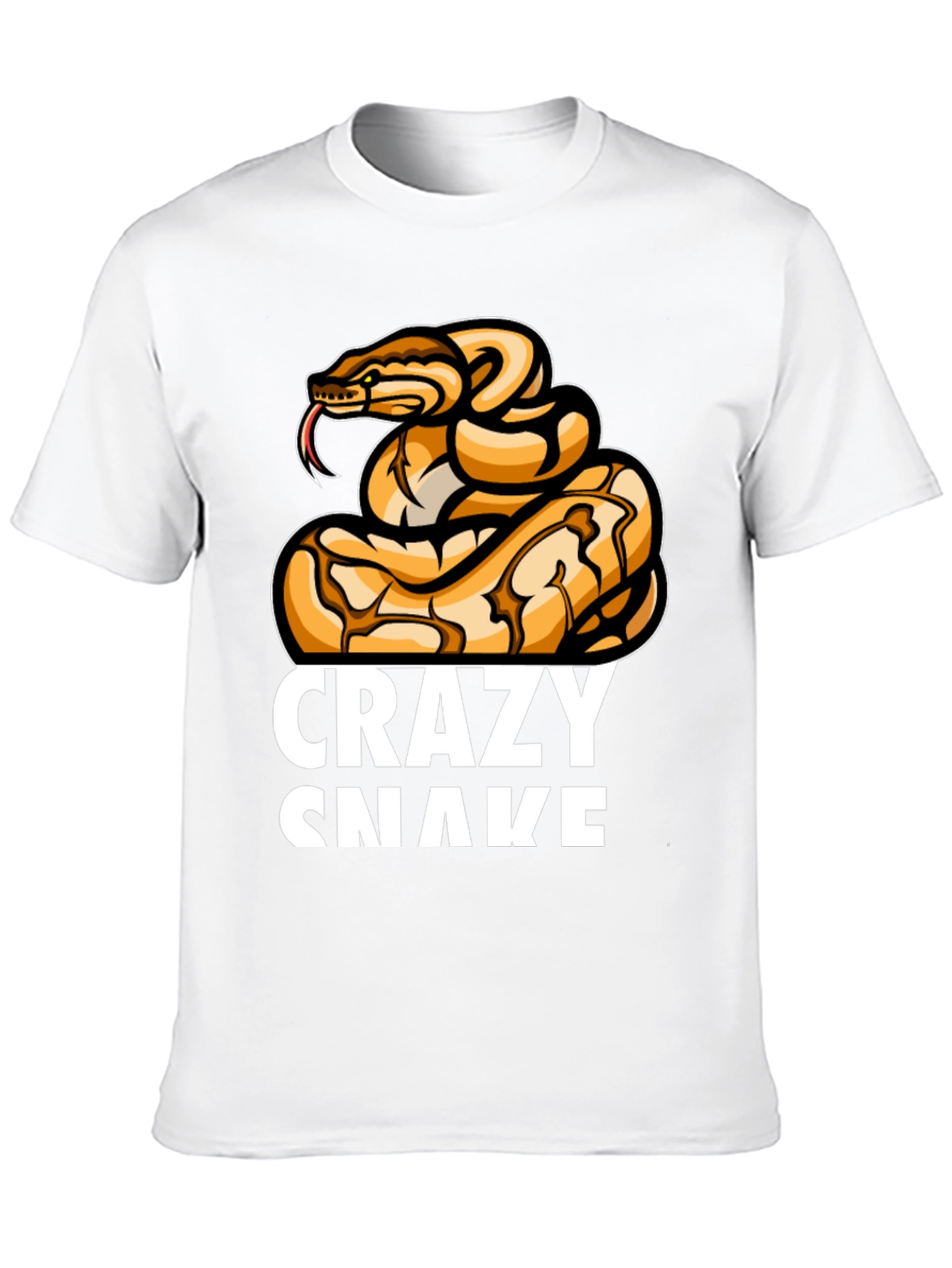 Crazy Snake Graphic T-Shirt - Black
