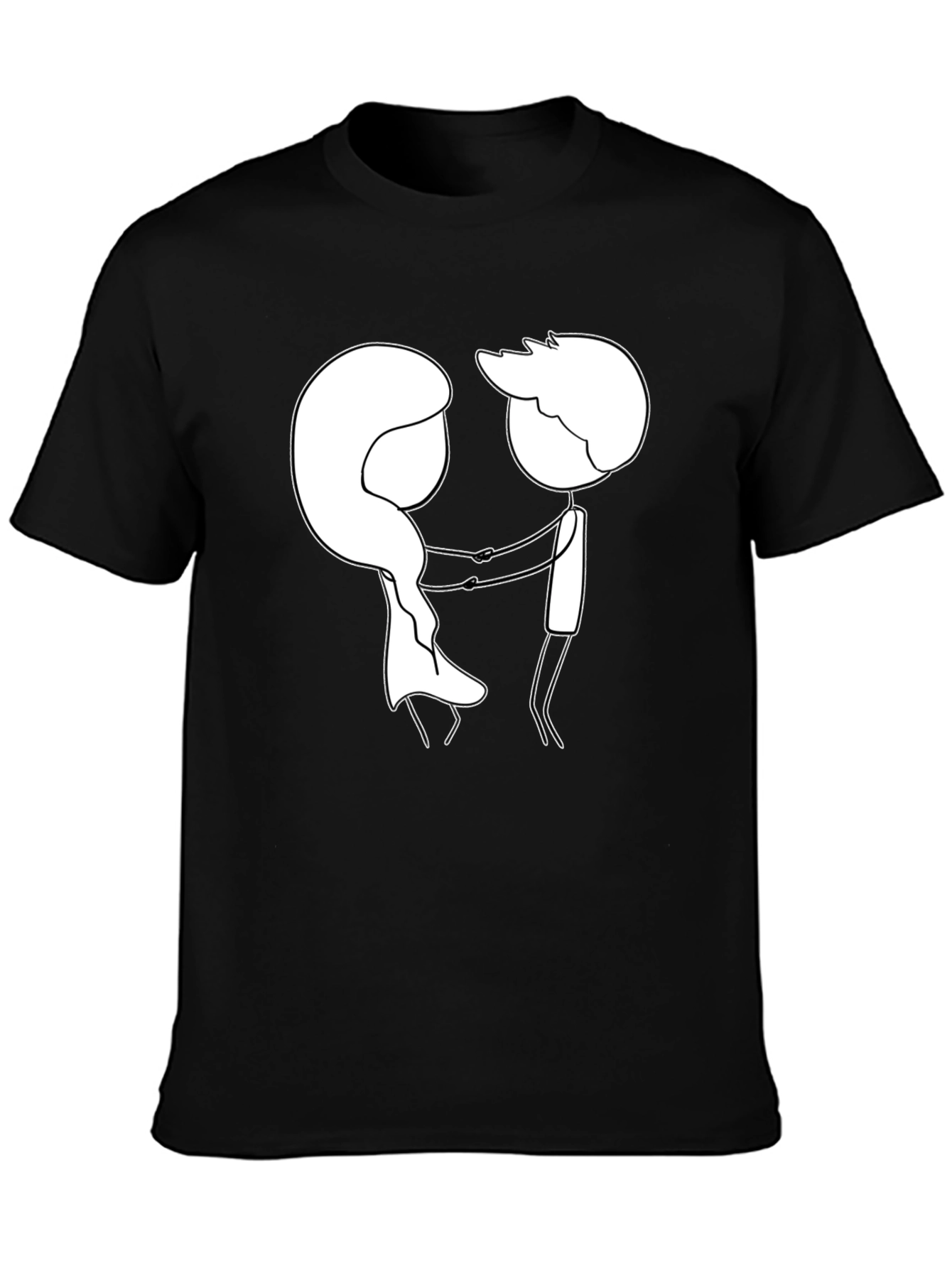 Sketchy Love Tee - Black Graphic T-Shirt
