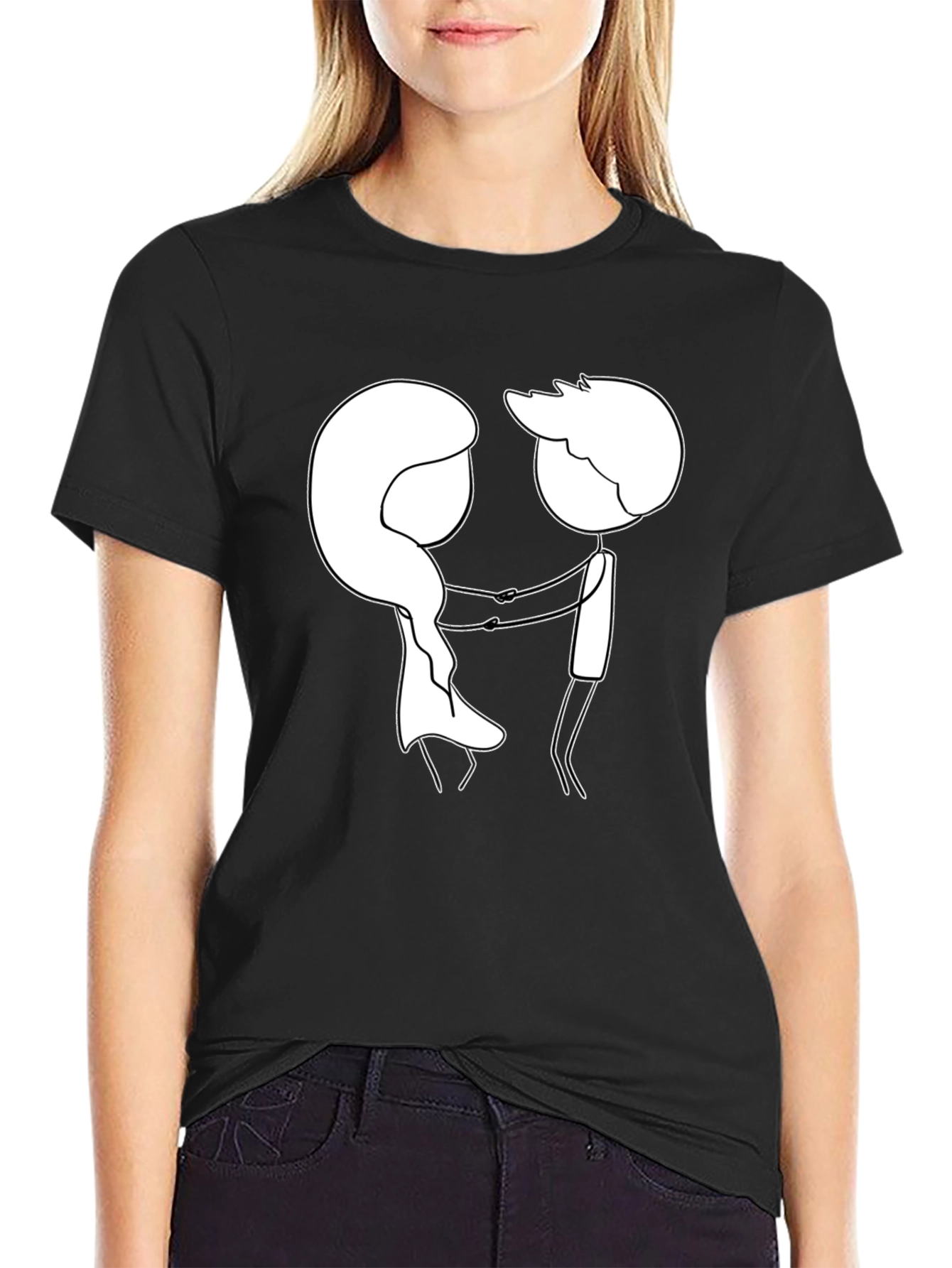 Sketchy Love Tee - Black Graphic T-Shirt