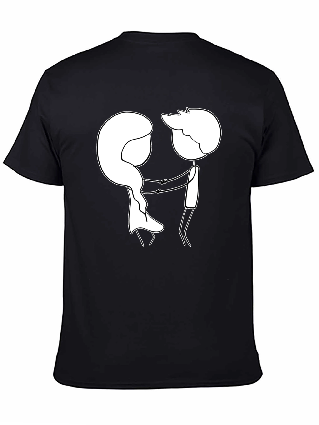 Sketchy Love Tee - Black Graphic T-Shirt
