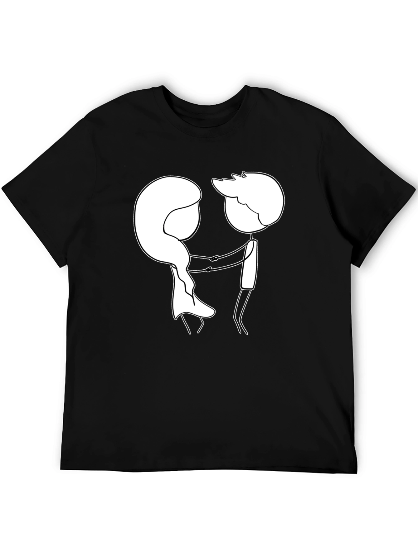 Sketchy Love Tee - Black Graphic T-Shirt