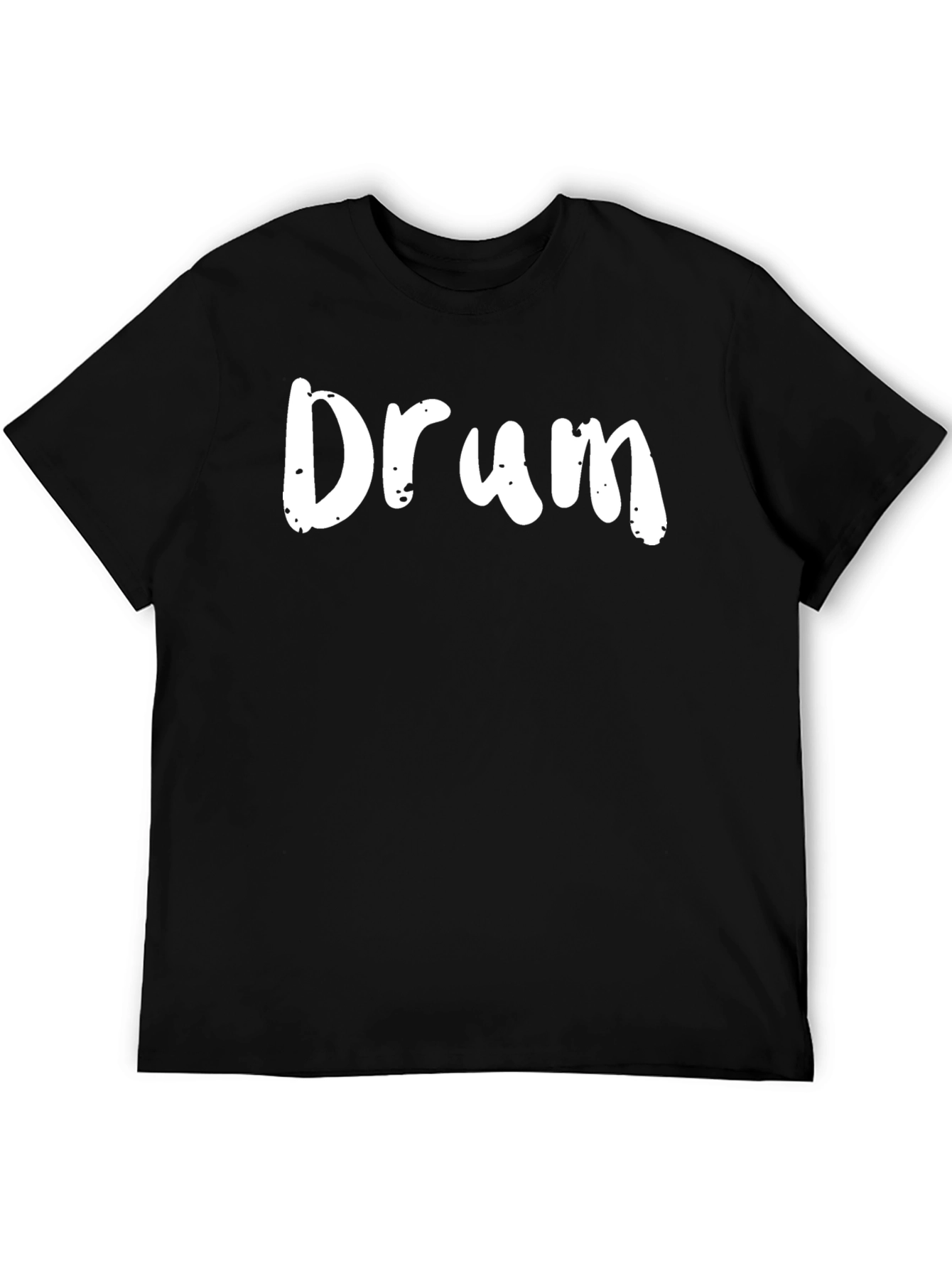 Drum T-Shirt - Black Crew Neck Tee