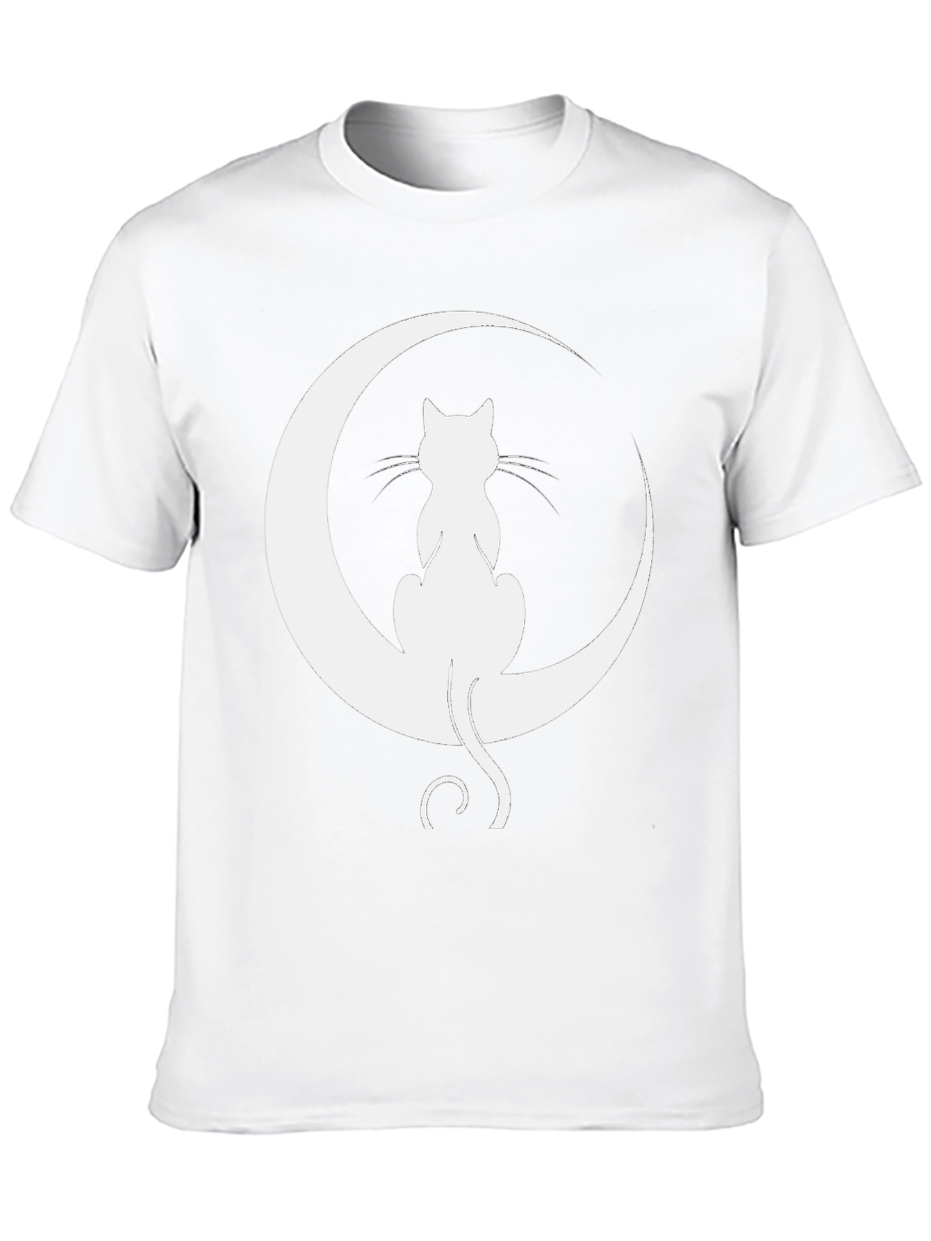 Moon Cat T-Shirt - Black Cotton Tee