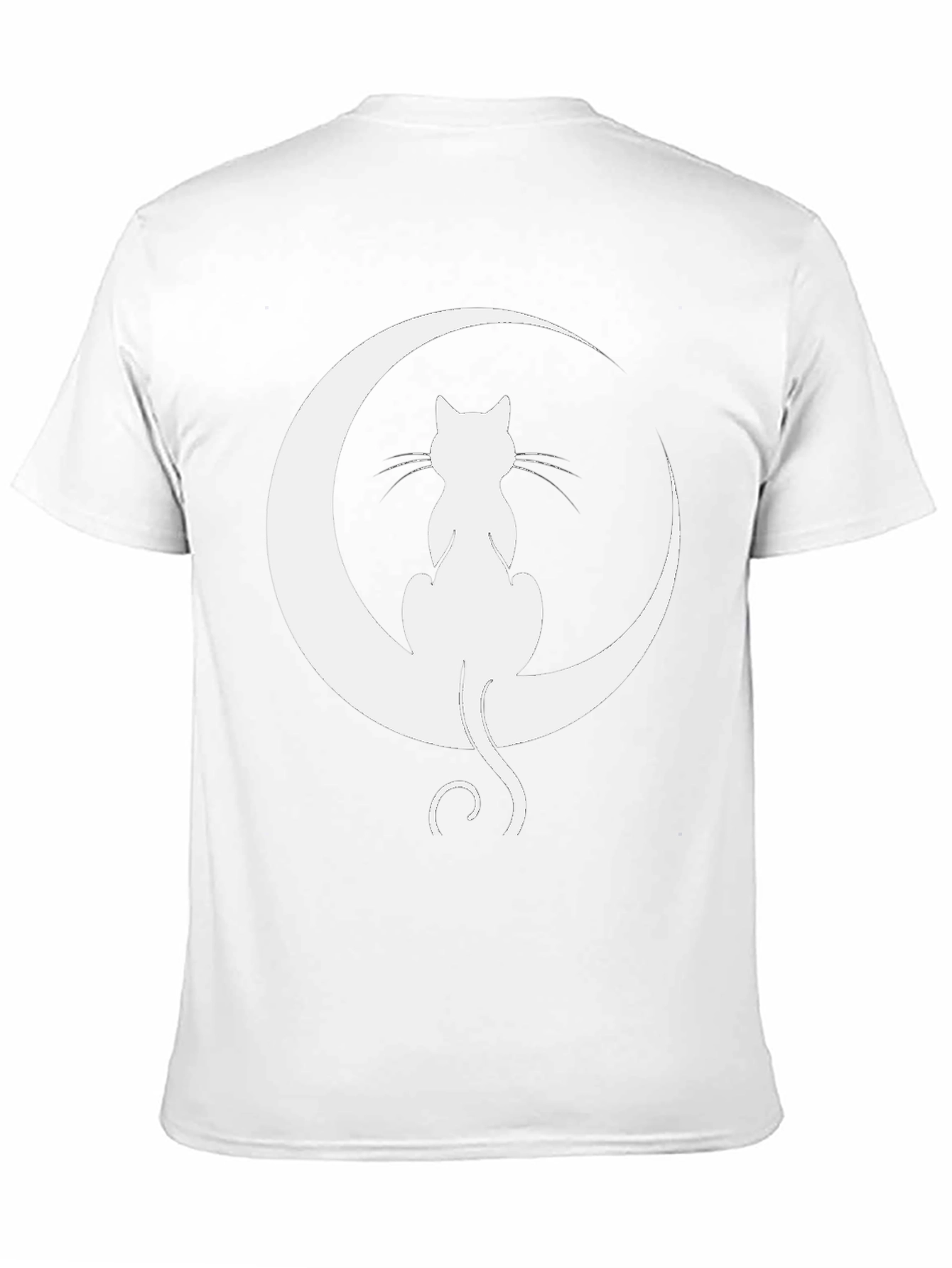 Moon Cat T-Shirt - Black Cotton Tee