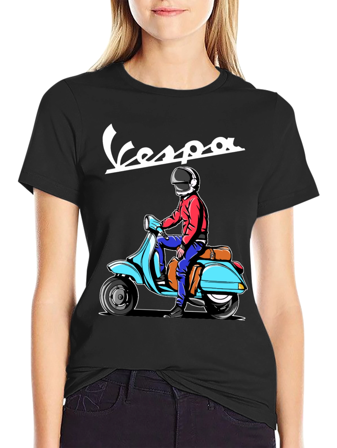 Cool Vespa Rider T-Shirt