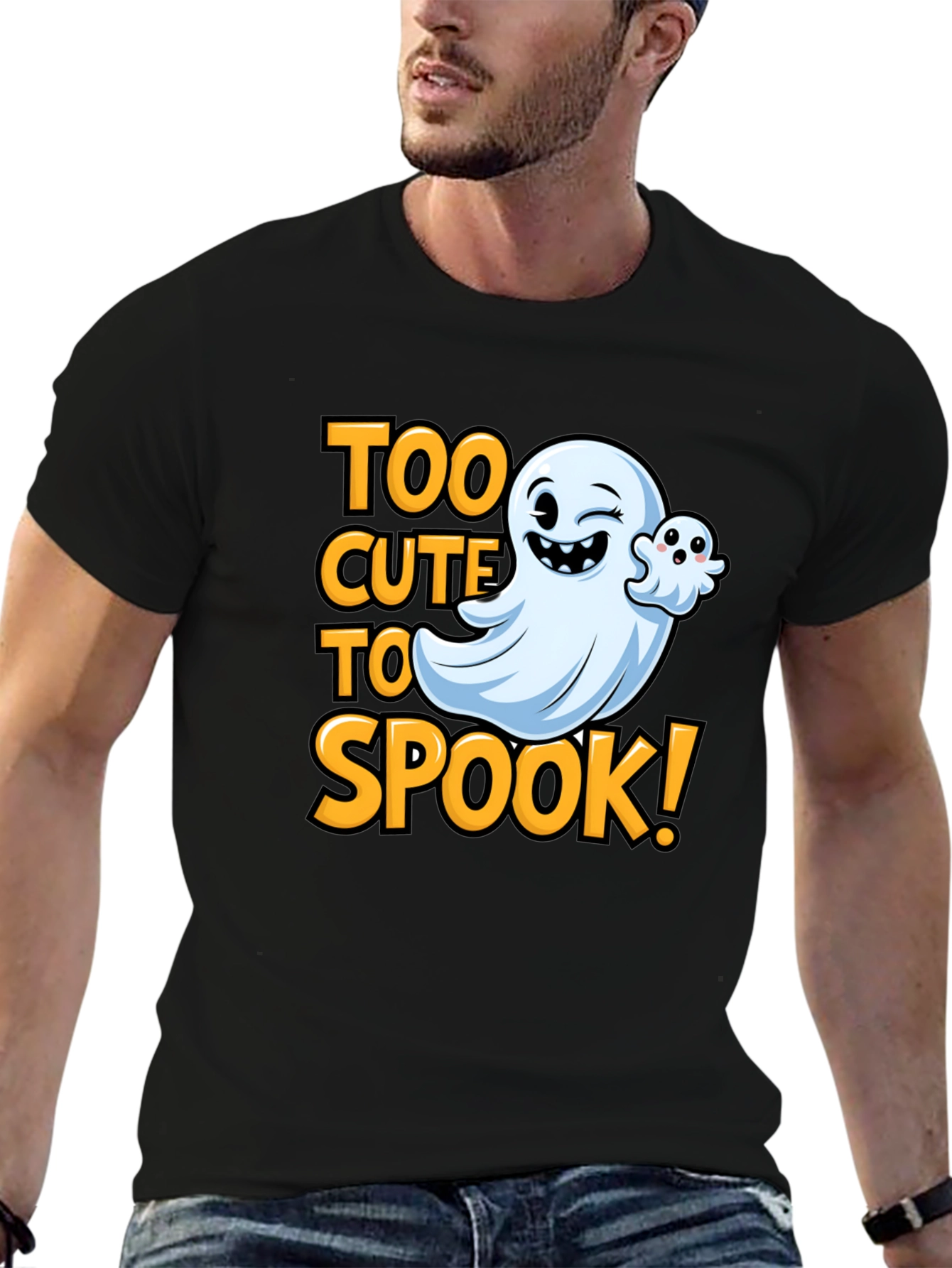 Cute Ghost Halloween Graphic T-Shirt