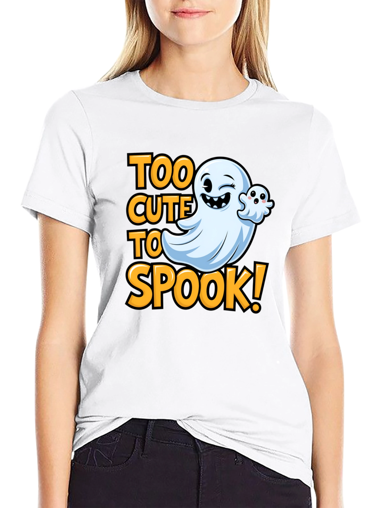 Cute Ghost Halloween Graphic T-Shirt