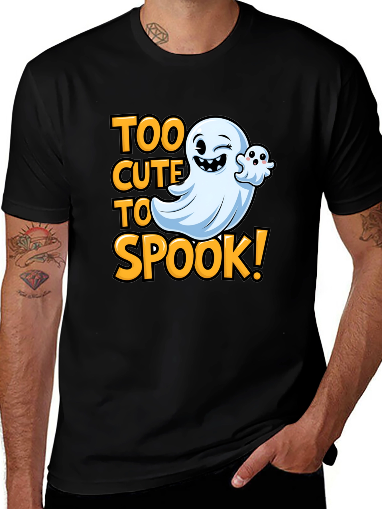 Cute Ghost Halloween Graphic T-Shirt
