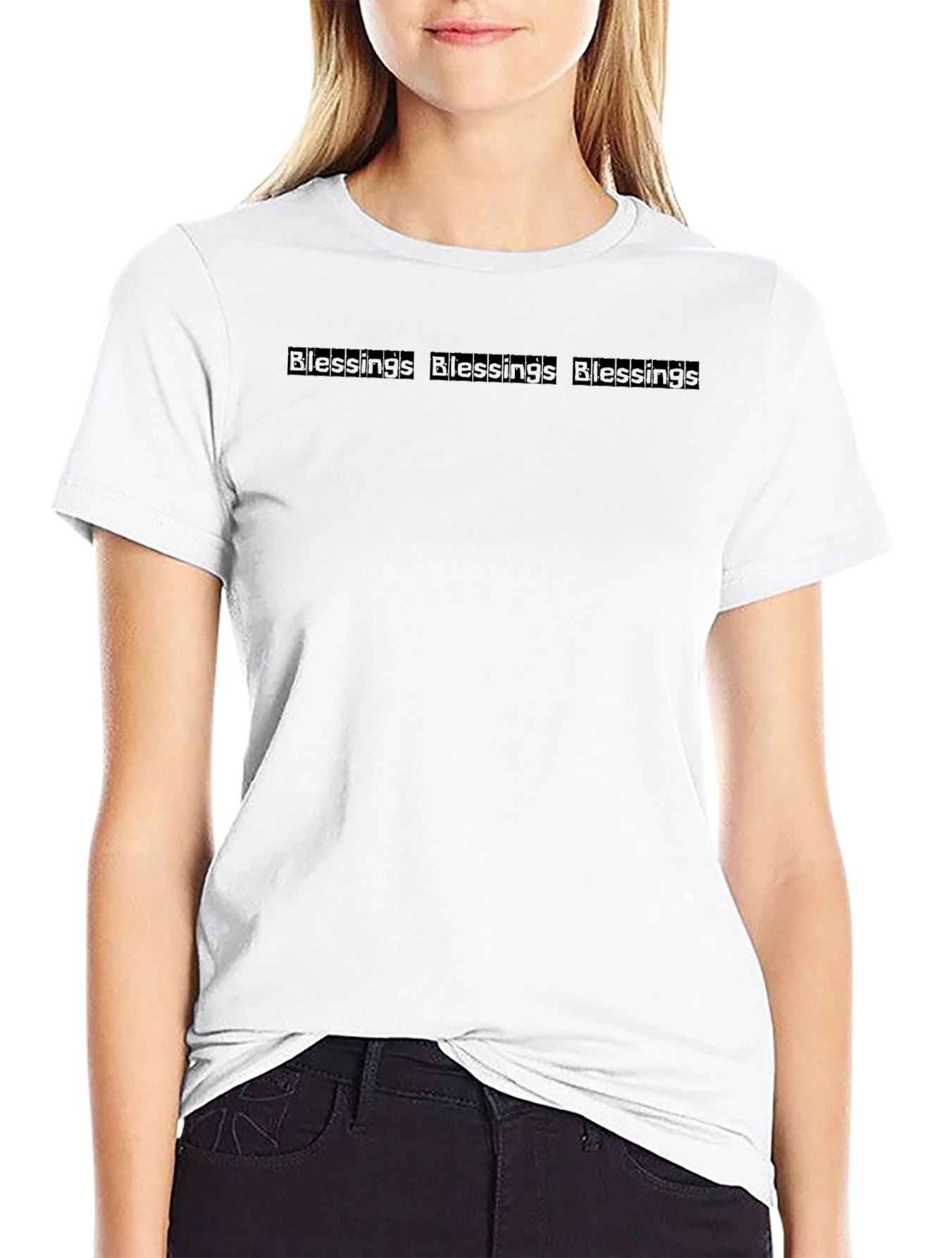 Blessings Graphic Print T-Shirt - Casual Wear