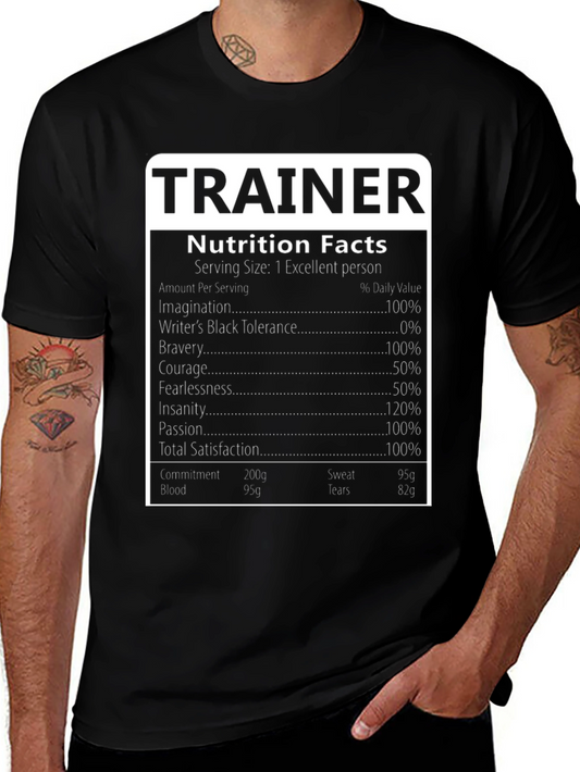 Trainer Nutrition Facts Graphic Tee