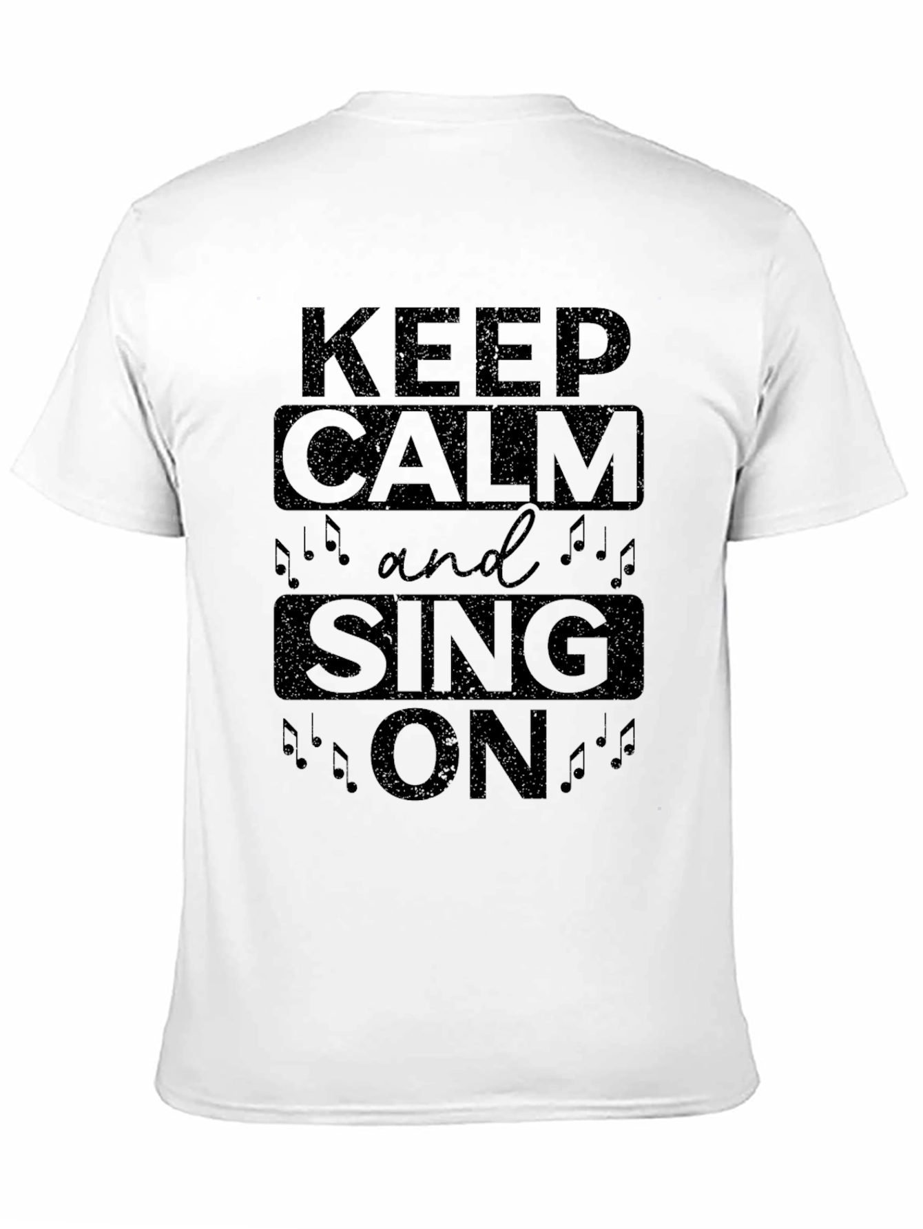 Keep Calm and Sing On Black T-Shirt