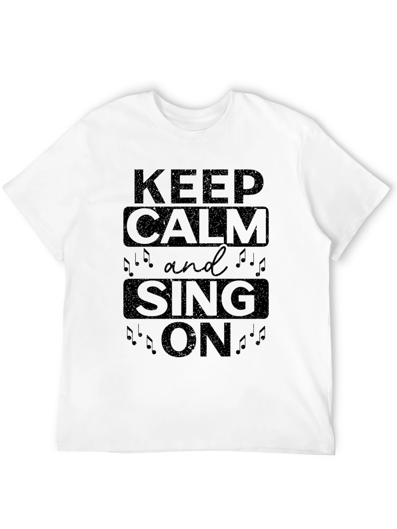 Keep Calm and Sing On Black T-Shirt