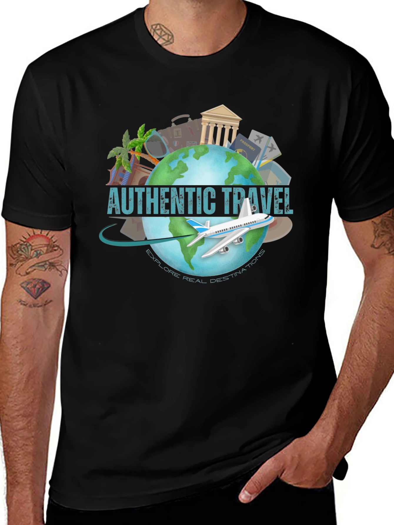 Authentic Travel T-Shirt - Explore Real Destinations!