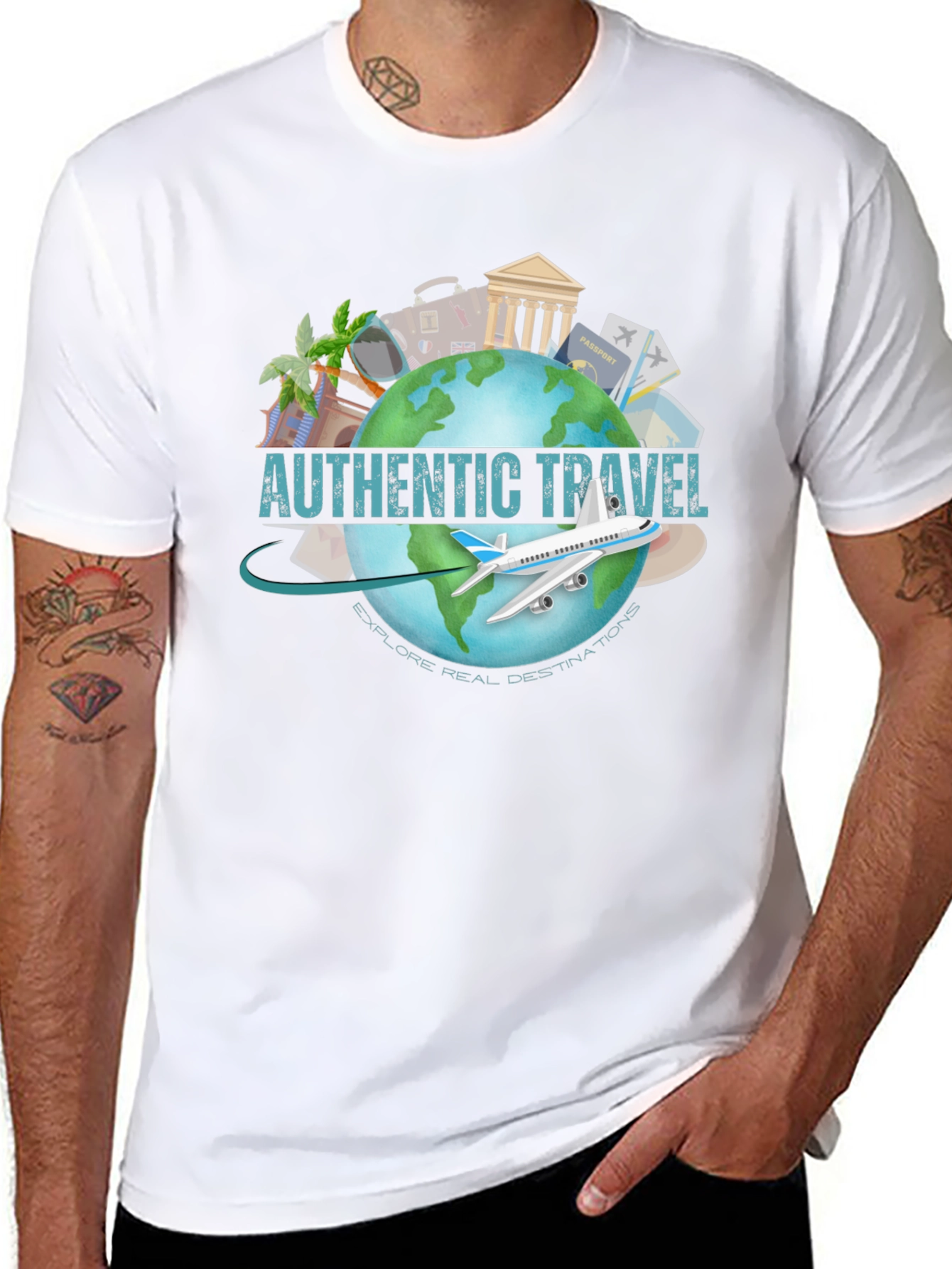 Authentic Travel T-Shirt - Explore Real Destinations!