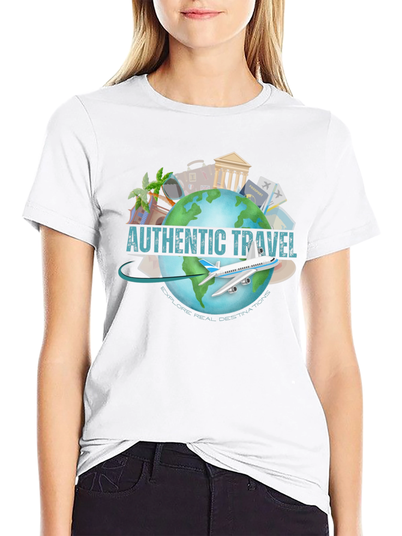 Authentic Travel T-Shirt - Explore Real Destinations!