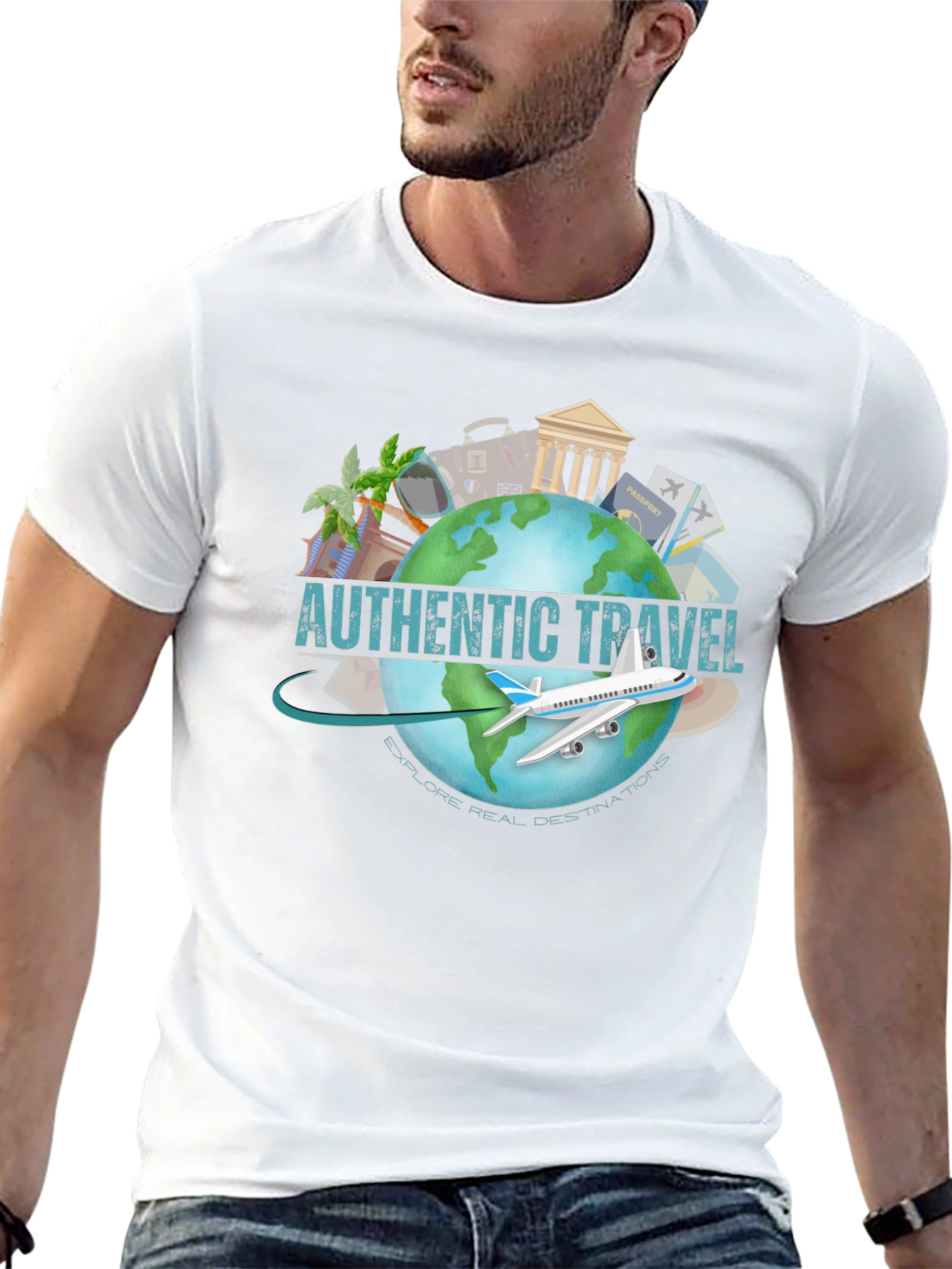 Authentic Travel T-Shirt - Explore Real Destinations!