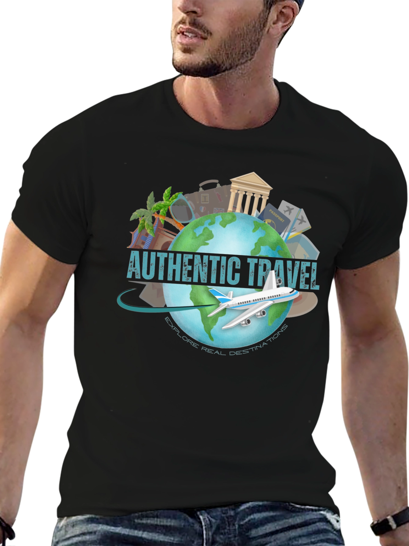 Authentic Travel T-Shirt - Explore Real Destinations!