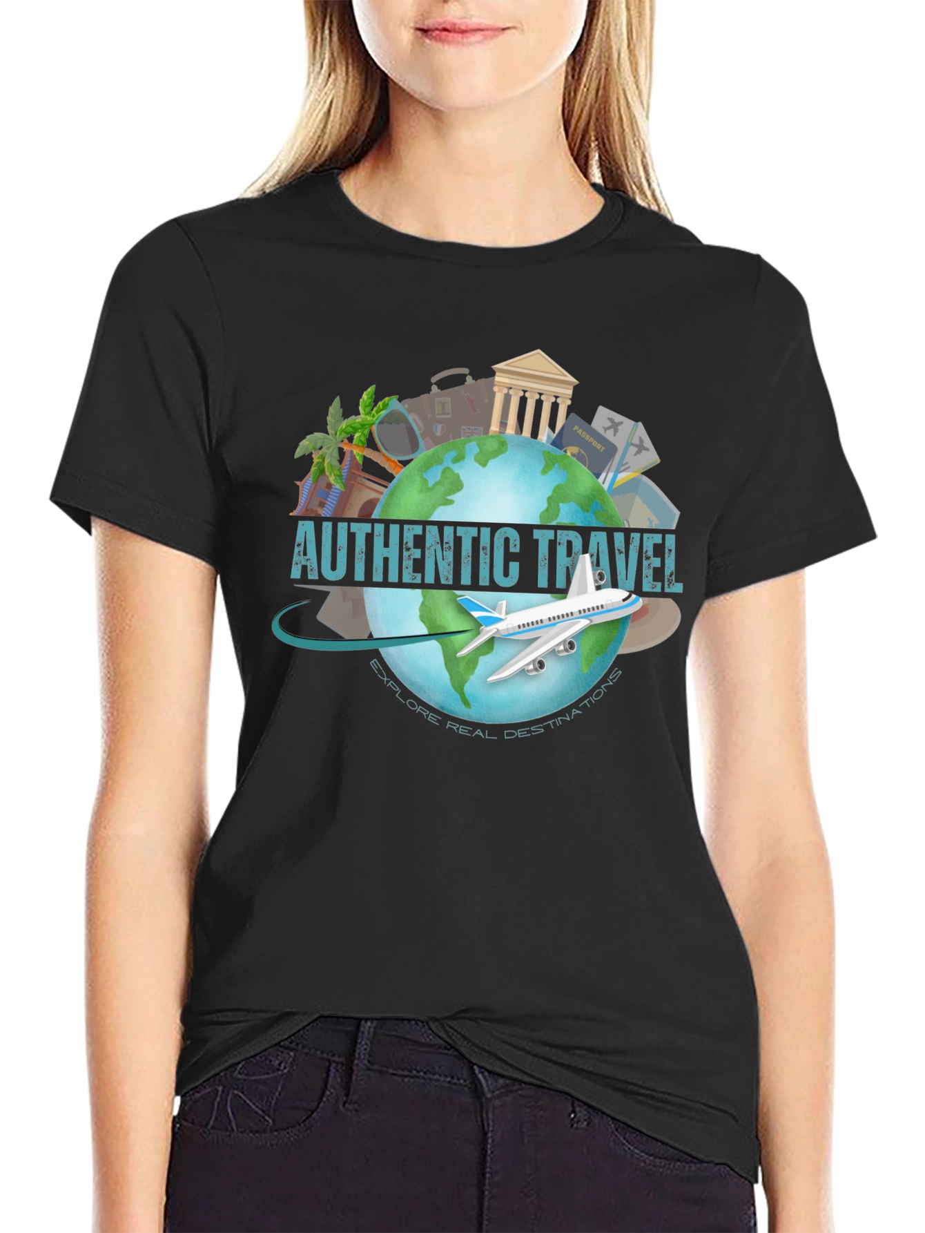 Authentic Travel T-Shirt - Explore Real Destinations!