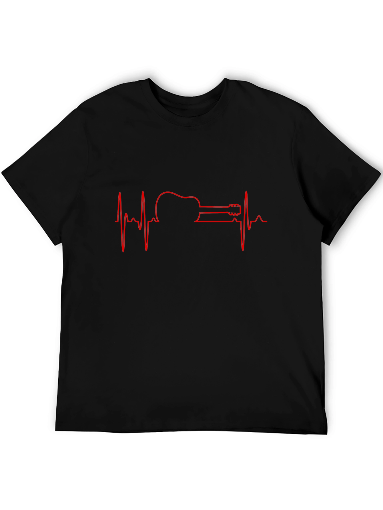 Guitar Heartbeat Graphic Tee - Music Lover Shirt