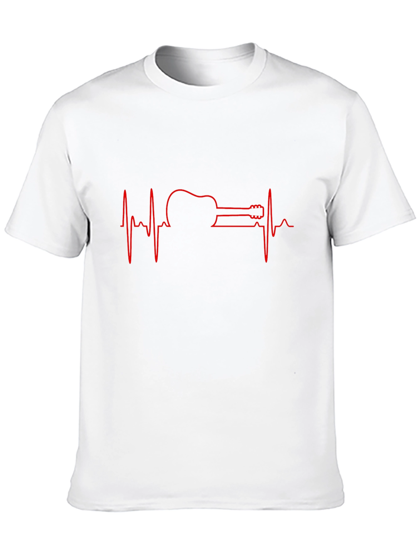 Guitar Heartbeat Graphic Tee - Music Lover Shirt