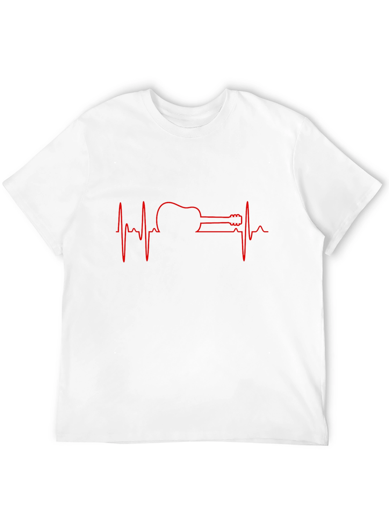 Guitar Heartbeat Graphic Tee - Music Lover Shirt