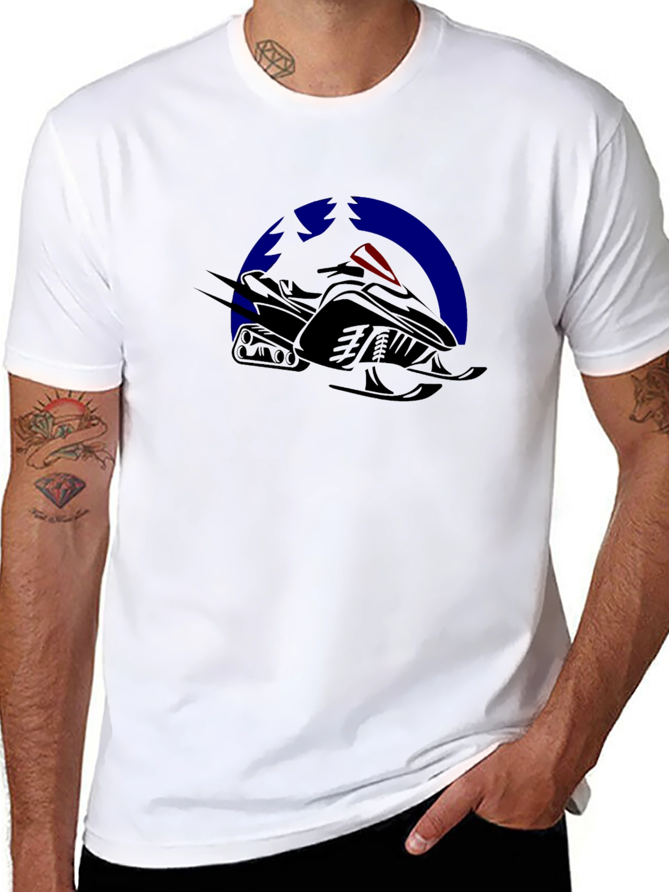 Snowmobile Graphic Tee - Black