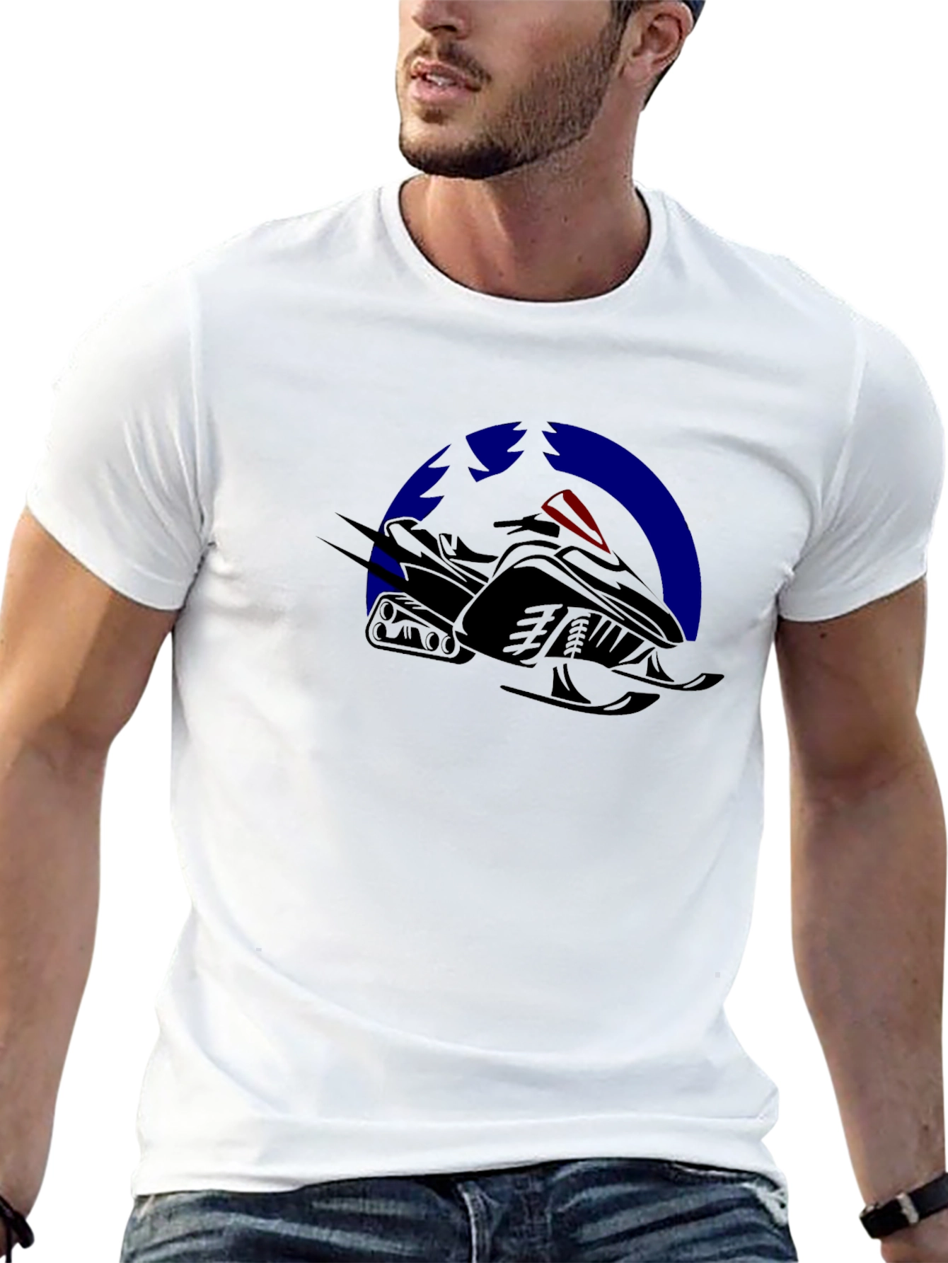 Snowmobile Graphic Tee - Black