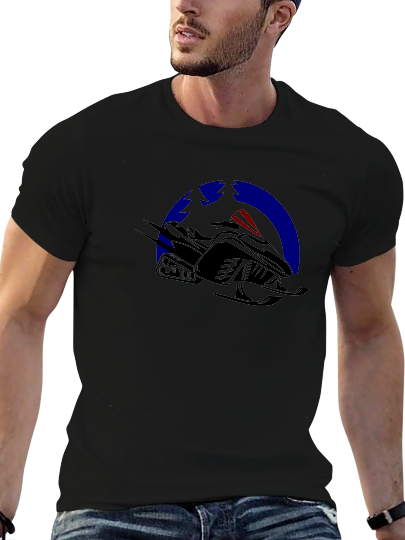 Snowmobile Graphic Tee - Black
