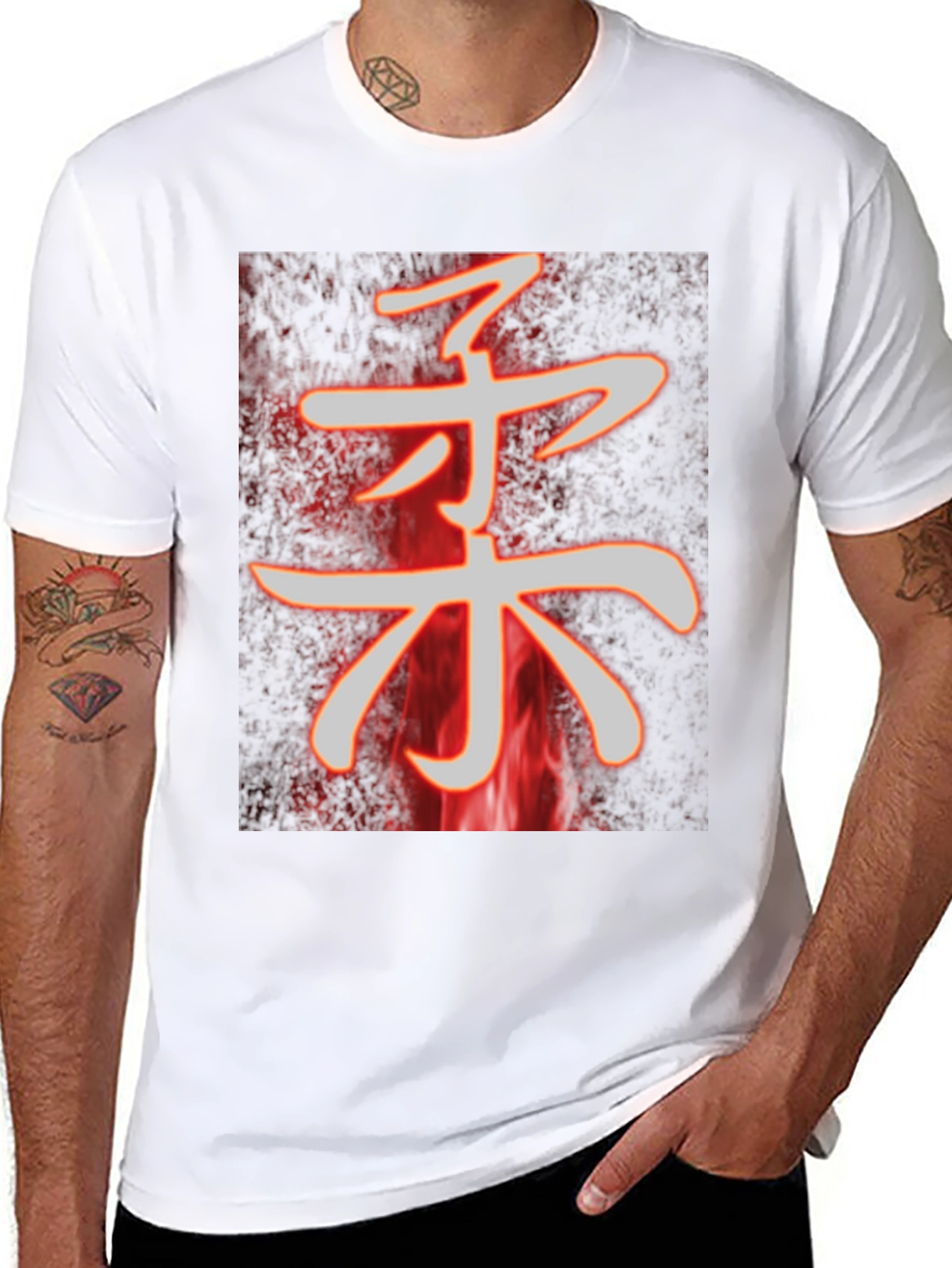 Fiery Kanji T-Shirt - Softness Design