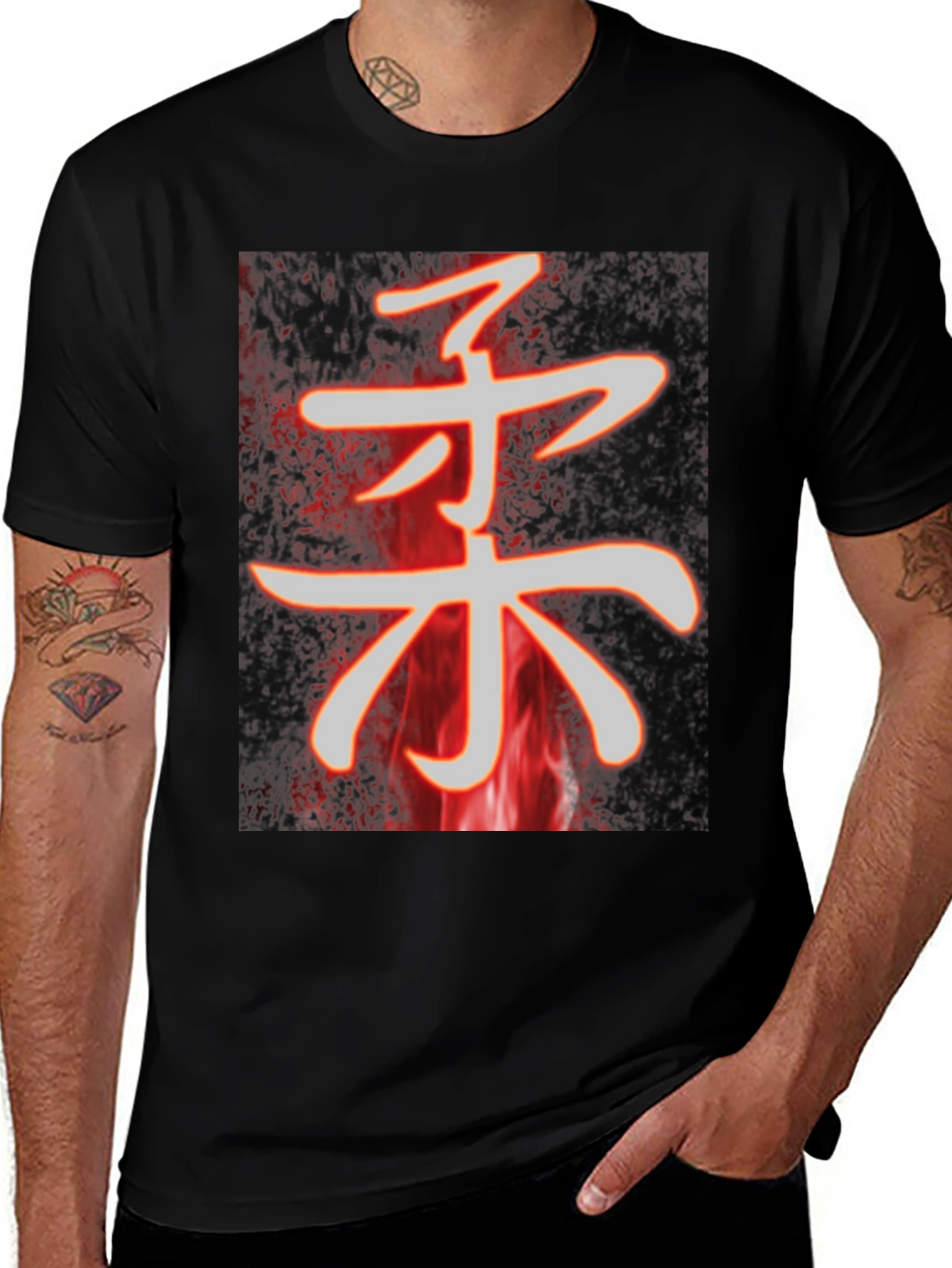 Fiery Kanji T-Shirt - Softness Design
