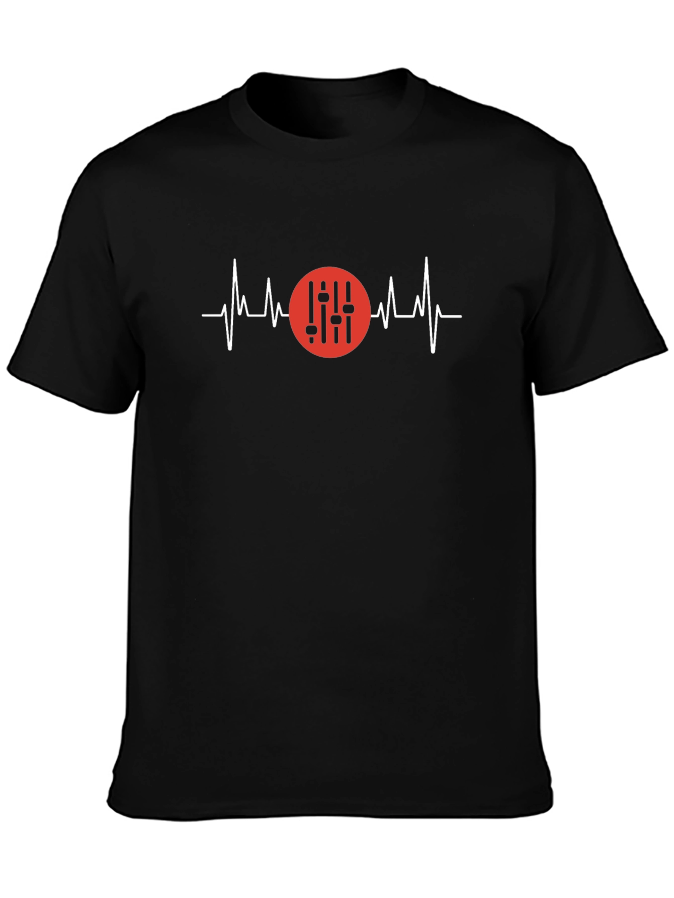 DJ Heartbeat Graphic Tee - Black