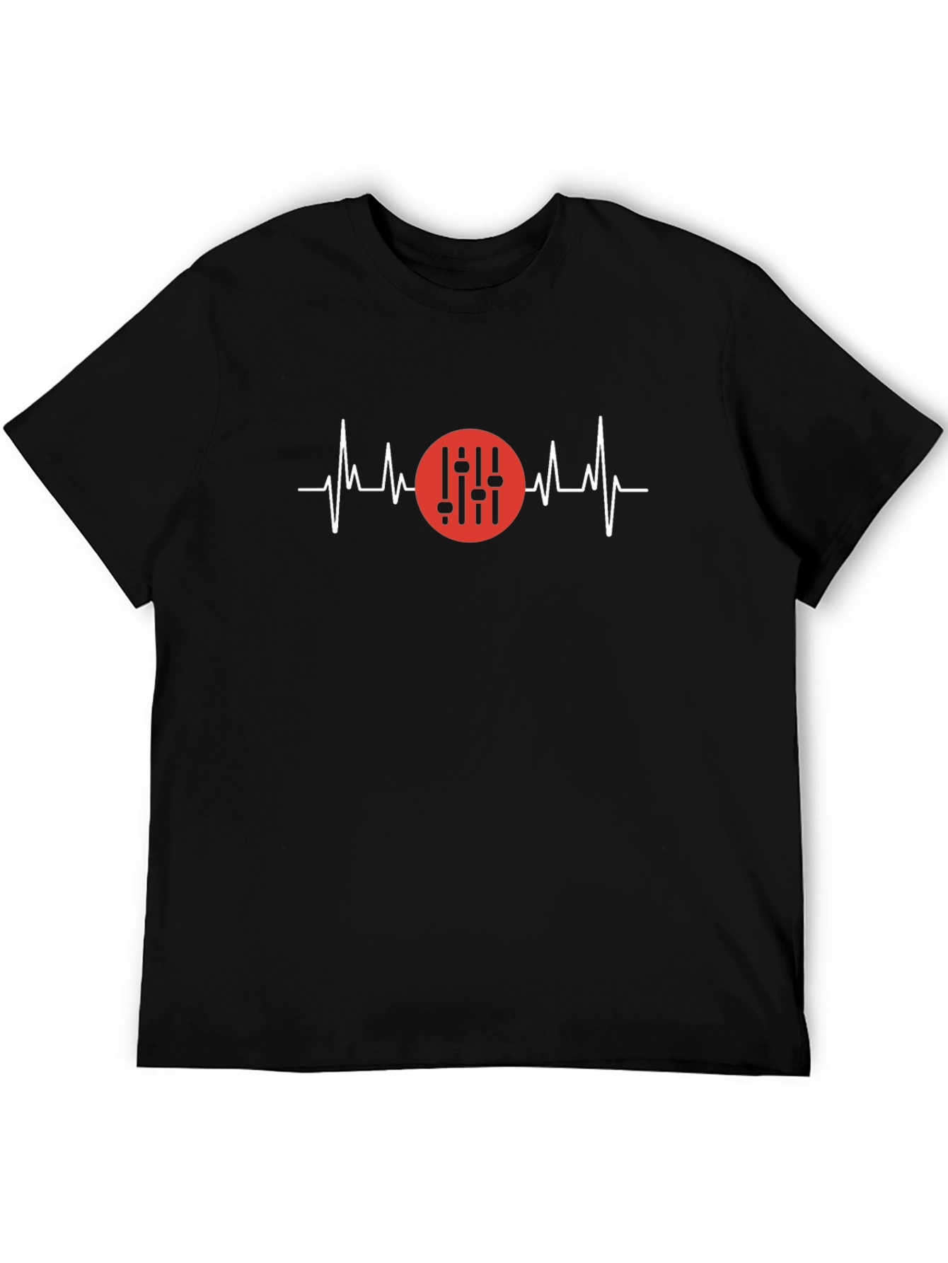 DJ Heartbeat Graphic Tee - Black
