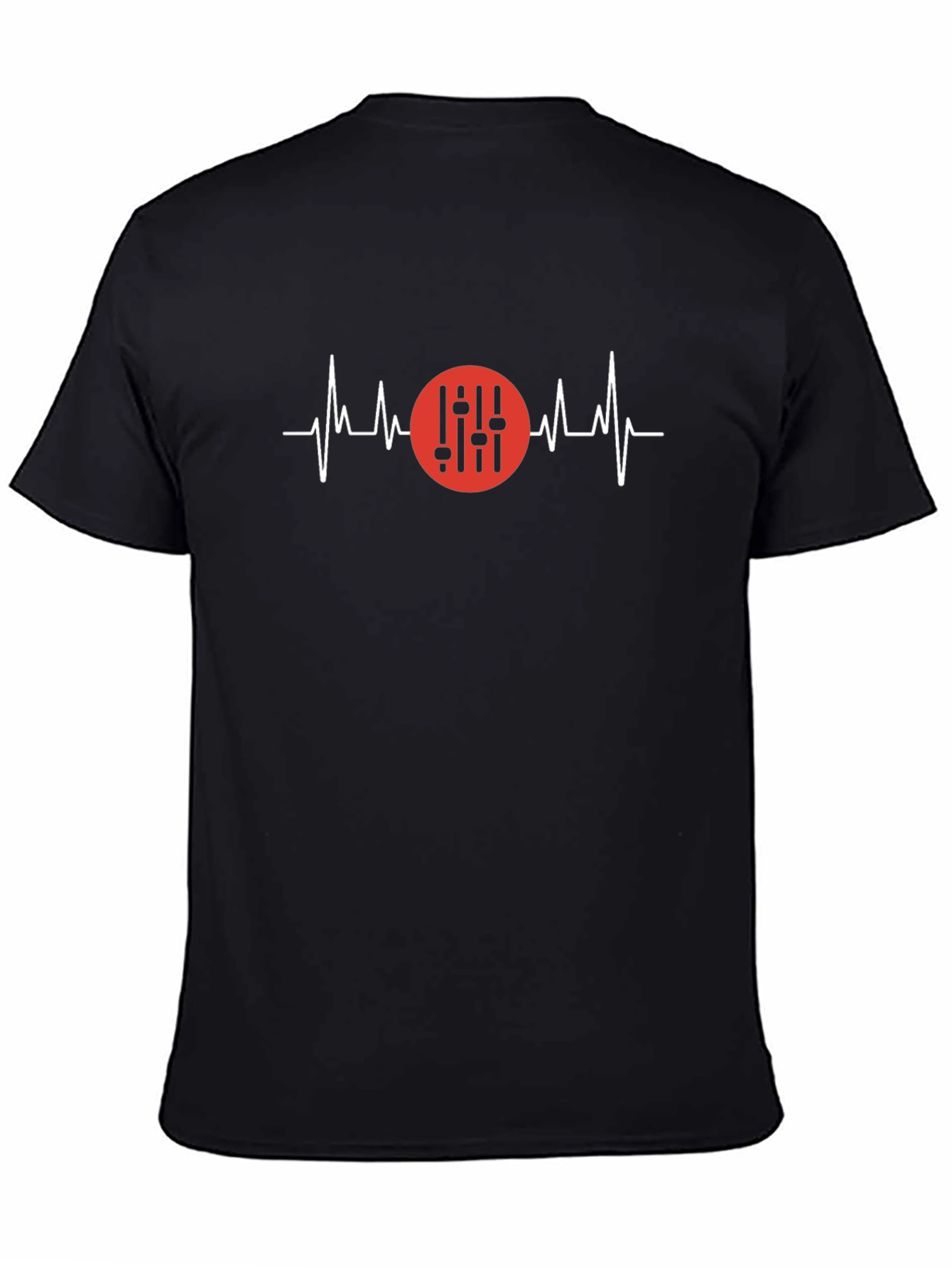 DJ Heartbeat Graphic Tee - Black