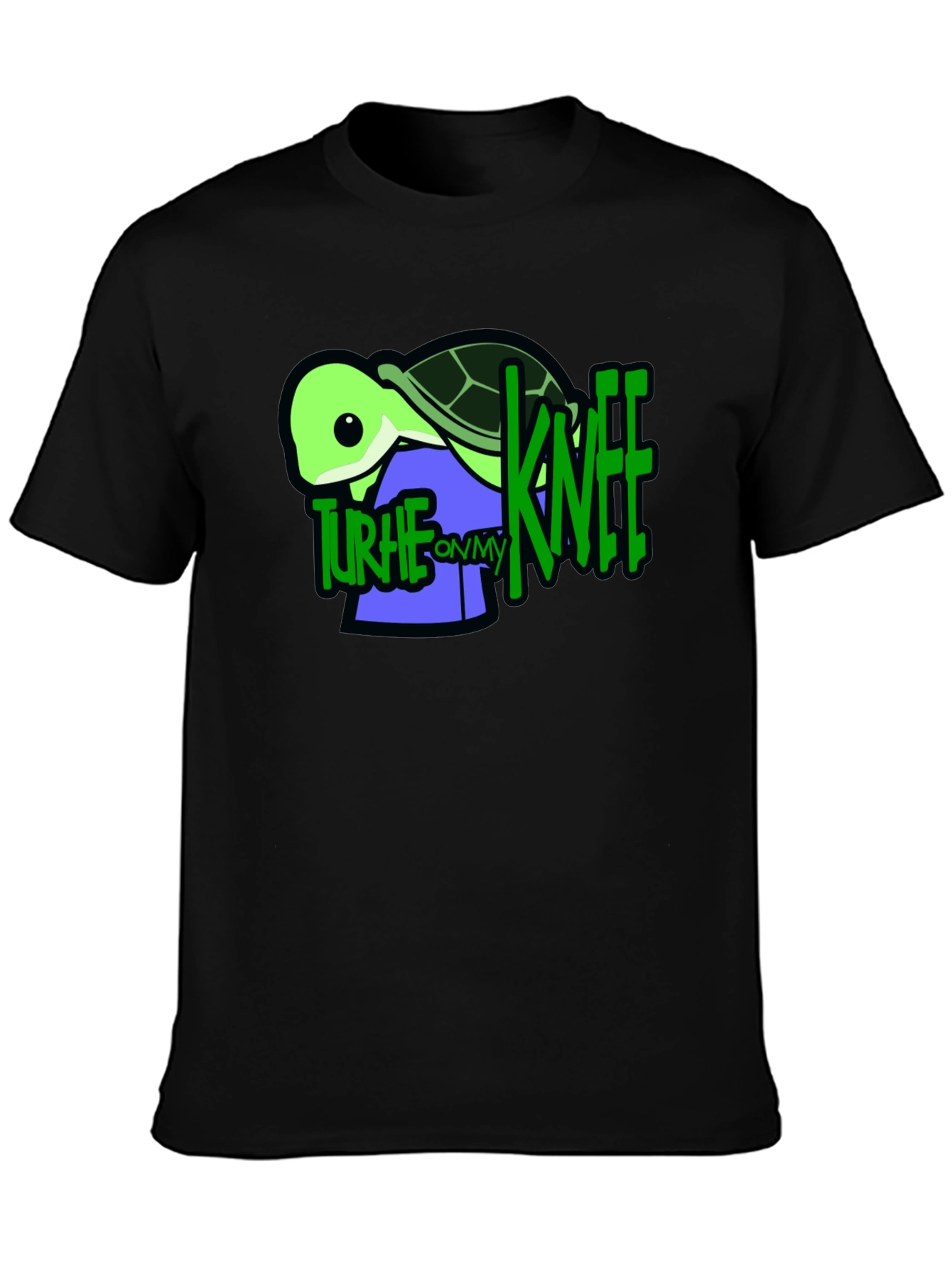 Turtle On My Knee Graphic T-Shirt