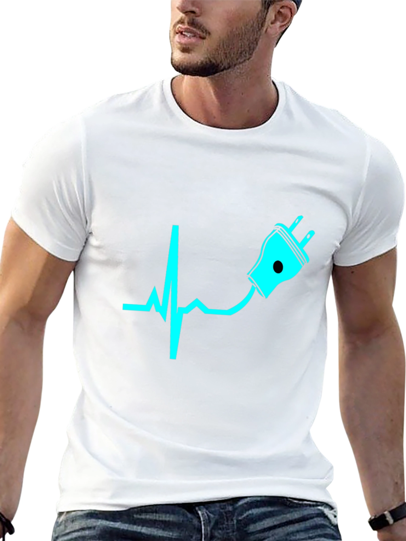 Electric Heartbeat T-Shirt - Black