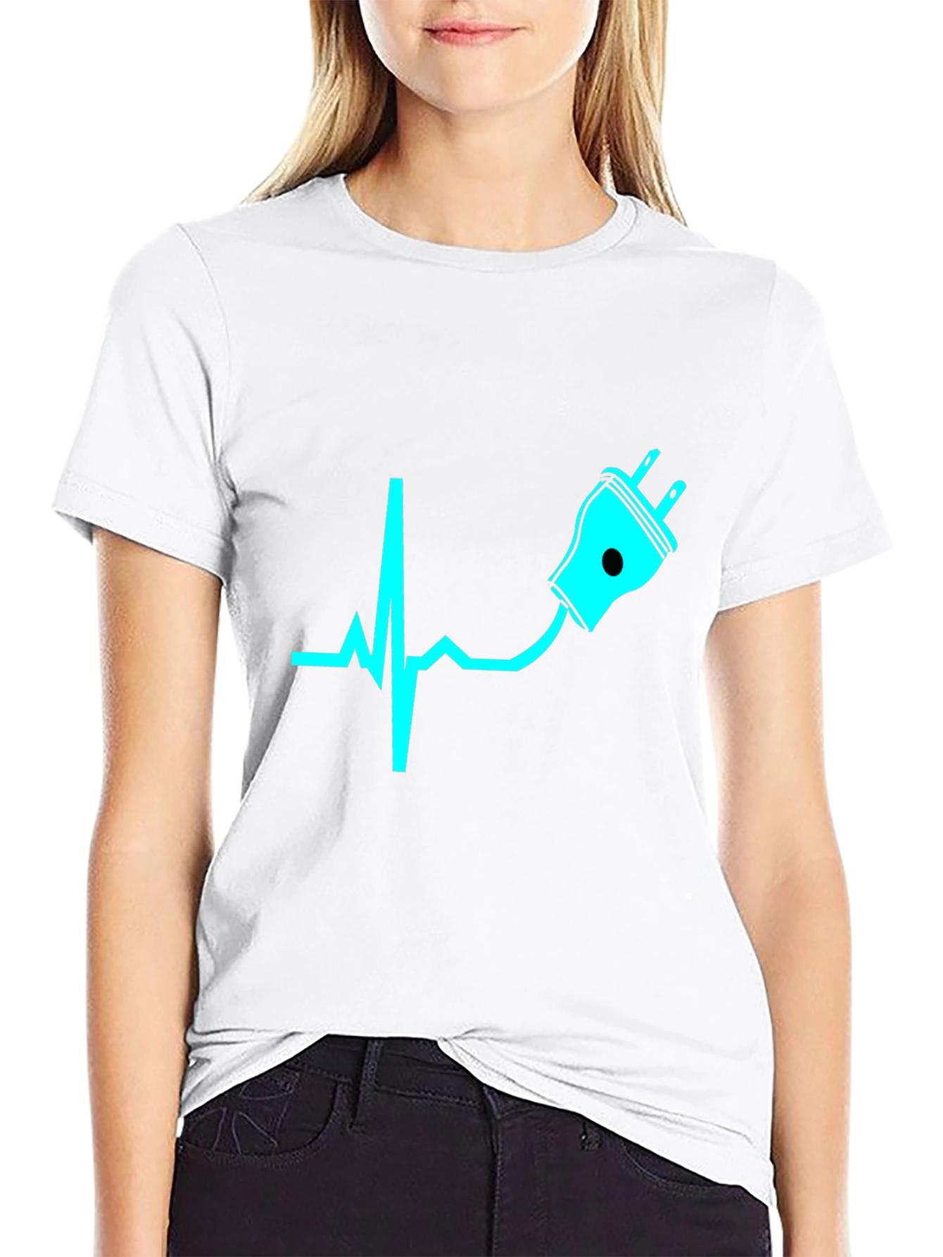 Electric Heartbeat T-Shirt - Black