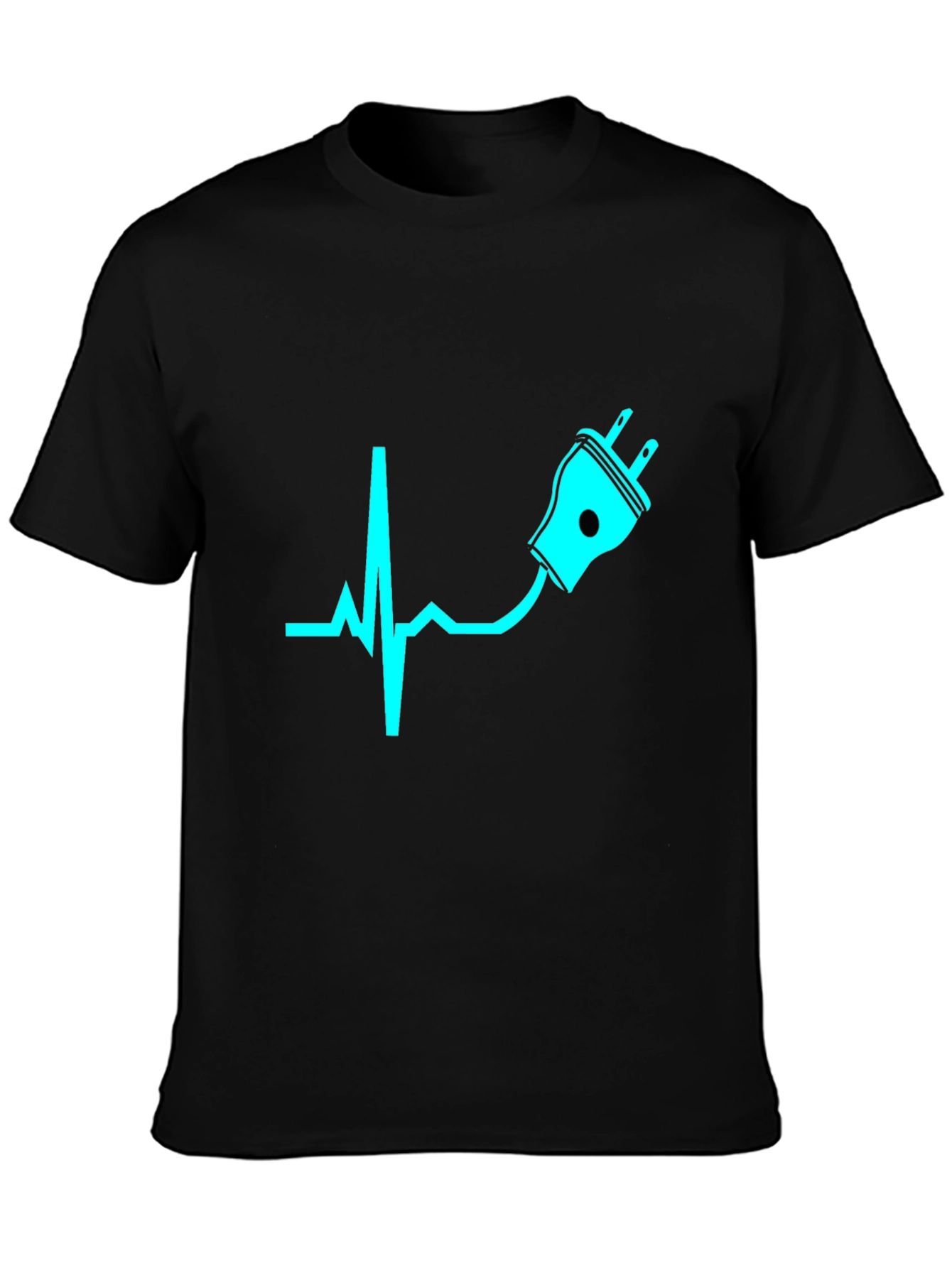 Electric Heartbeat T-Shirt - Black
