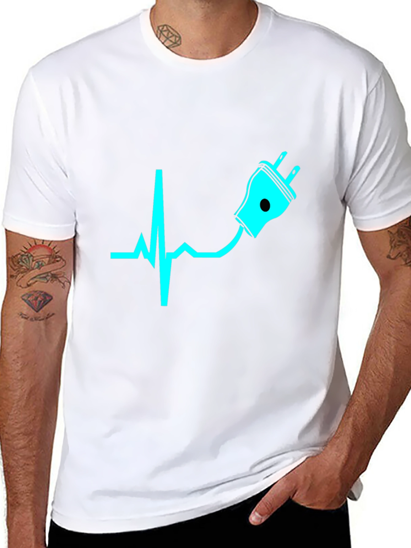 Electric Heartbeat T-Shirt - Black