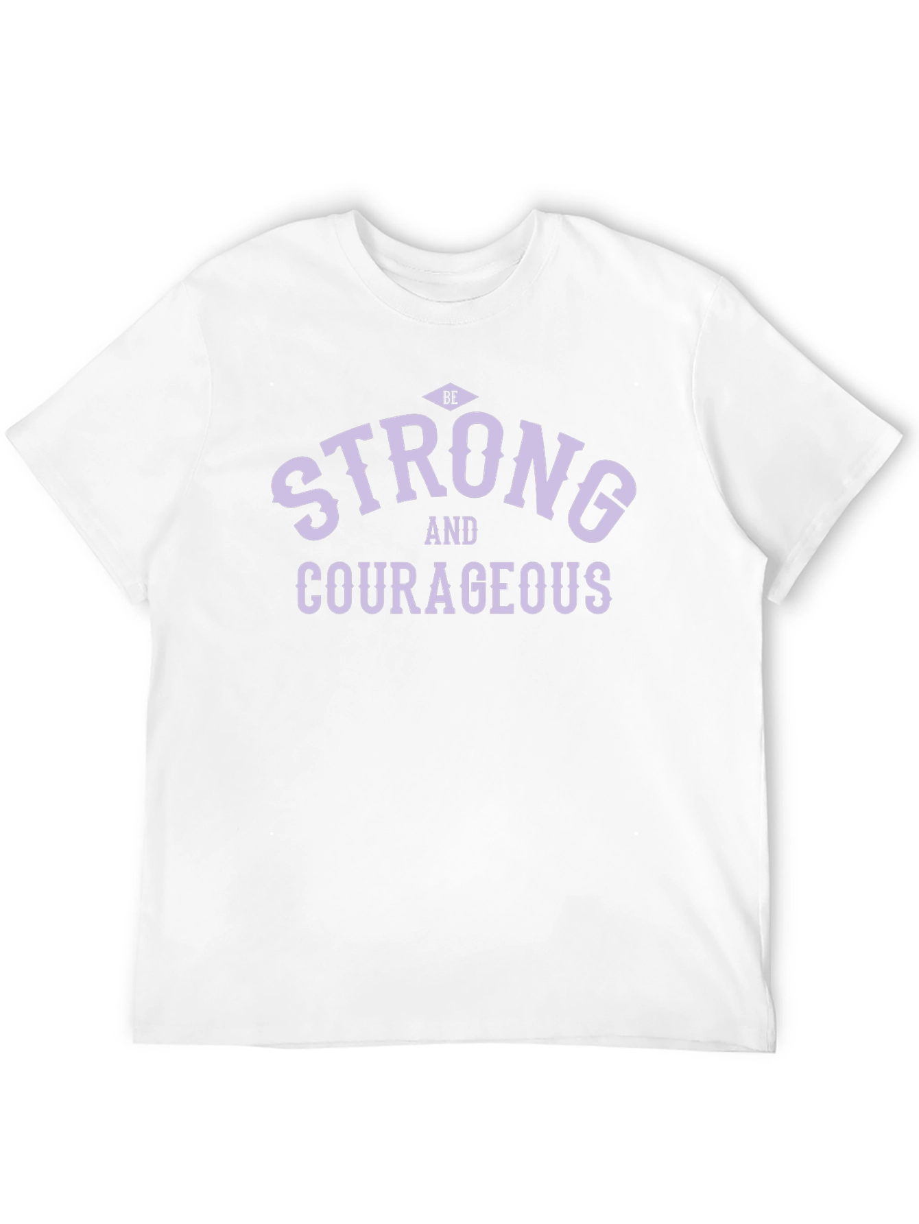 Be Strong and Courageous Black Graphic T-Shirt