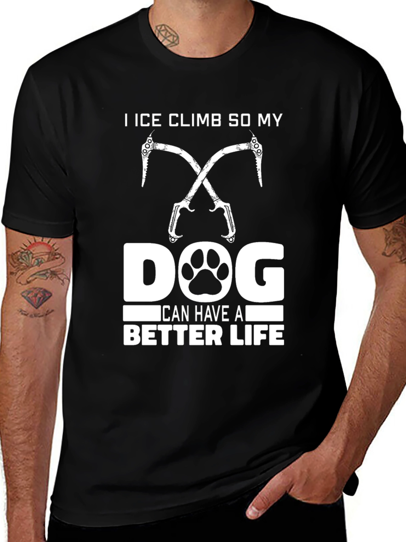 Ice Climb Dog Lover T-Shirt