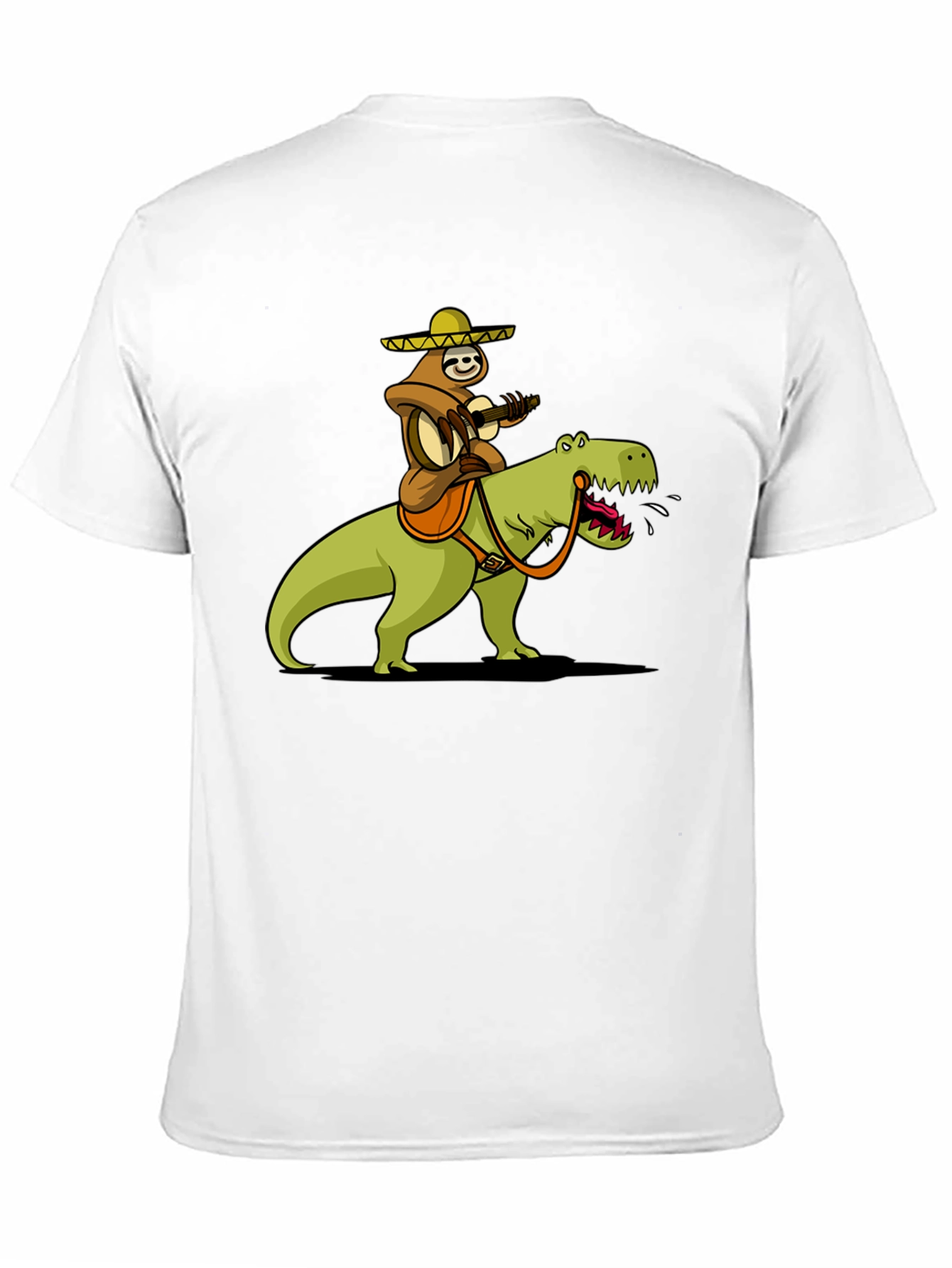 Sloth Riding Dinosaur Graphic T-Shirt